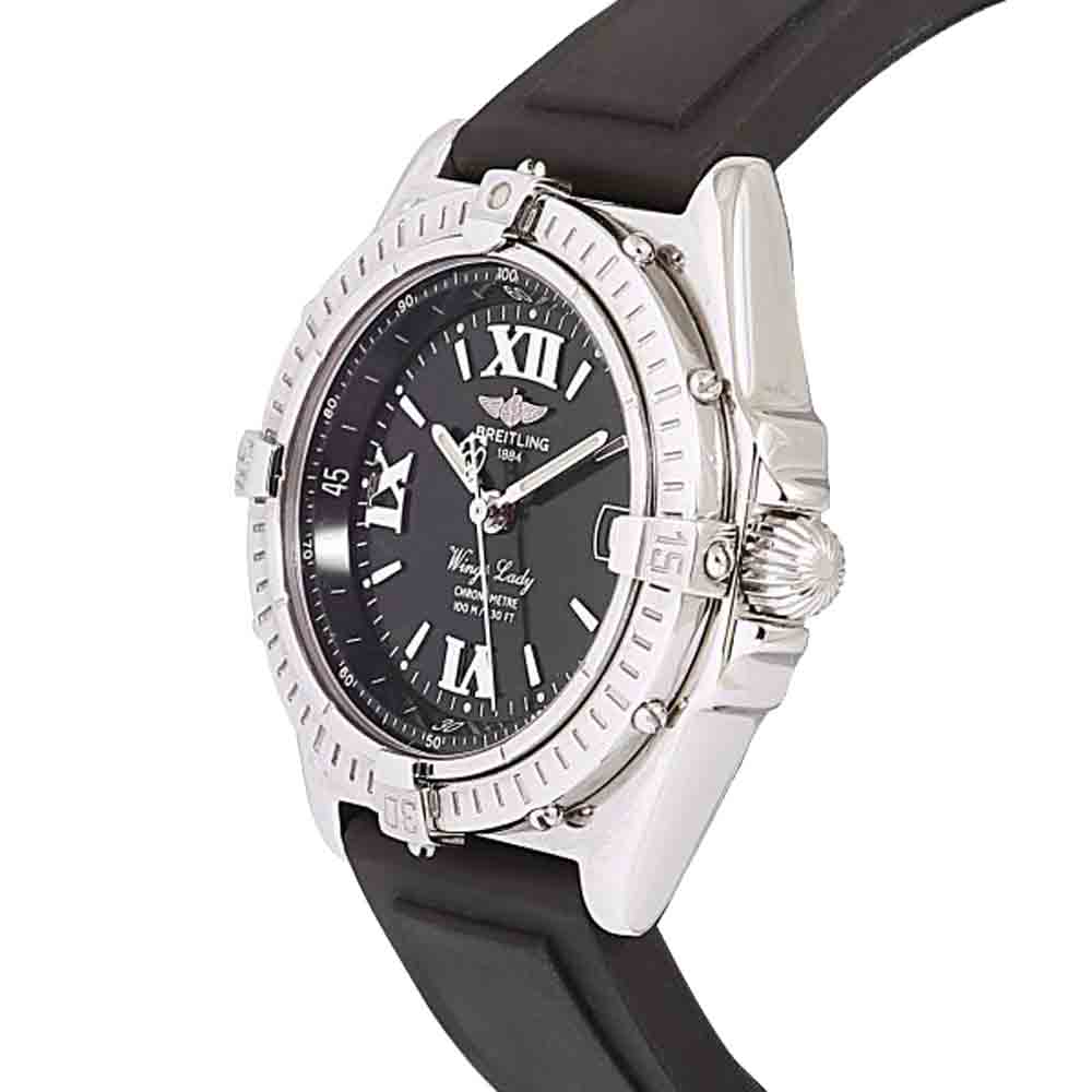 

Breitling Black Stainless Steel Wings Lady Women's Wristwatch 31 MM