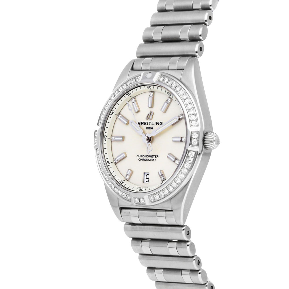 

Breitling White Diamonds Stainless Steel Chronomat A77310591A1A1 Women's Wristwatch 32 MM