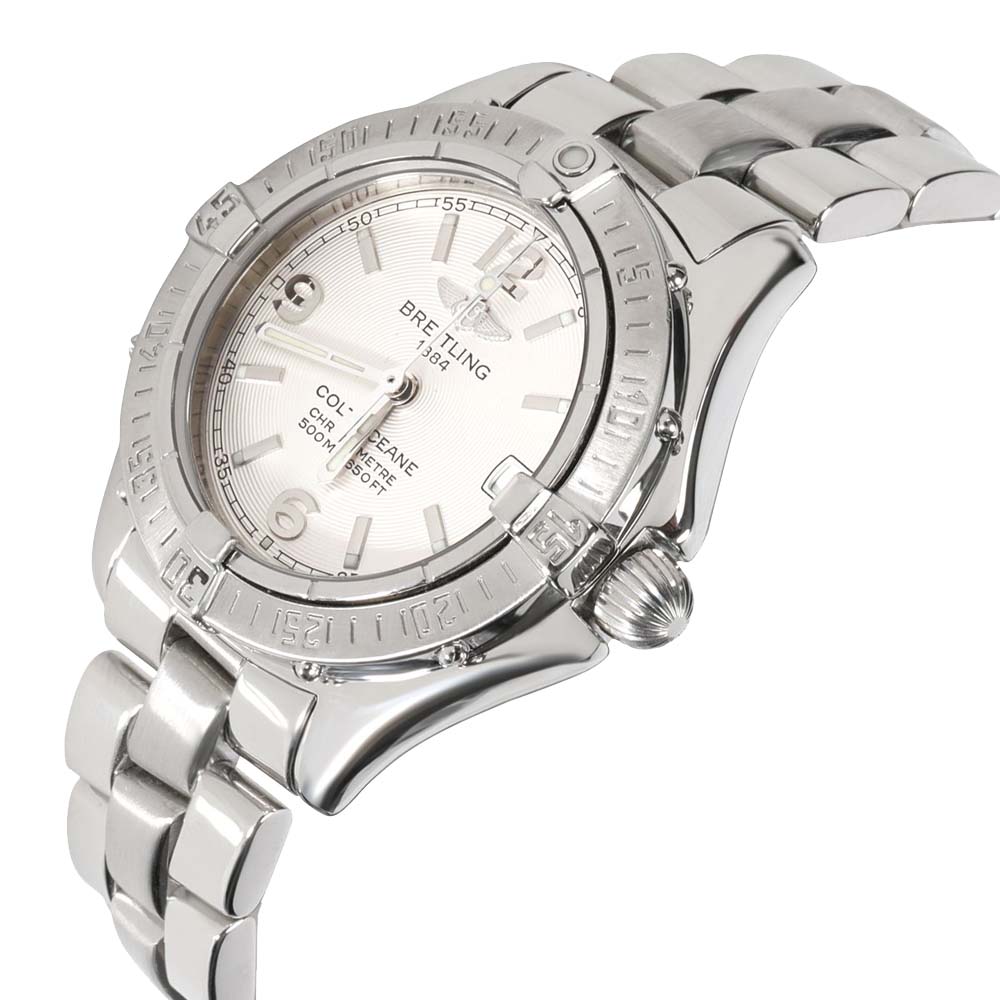 

Breitling Silver Stainless Steel Colt Oceane A77350 Women's Wristwatch 33 MM