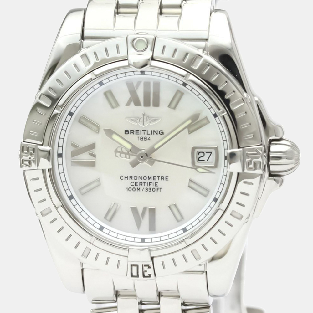 

Breitling MOP Stainless Steel Galactic A71356 Women's Wristwatch 31 mm, White