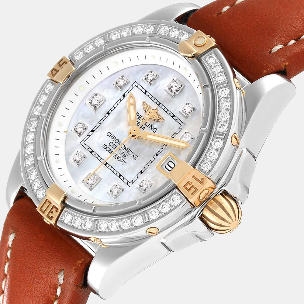 

Breitling Mother Of Pearl Diamond Stainless Steel Cockpit B71356 Quartz Women's Wristwatch 32 mm, White