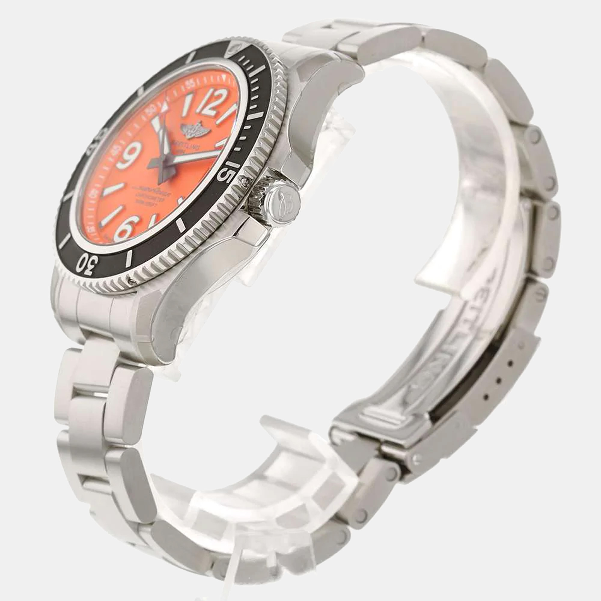 

Breitling Orange Stainless Steel Superocean A17366D7101A1 Automatic Women's Wristwatch 42 mm