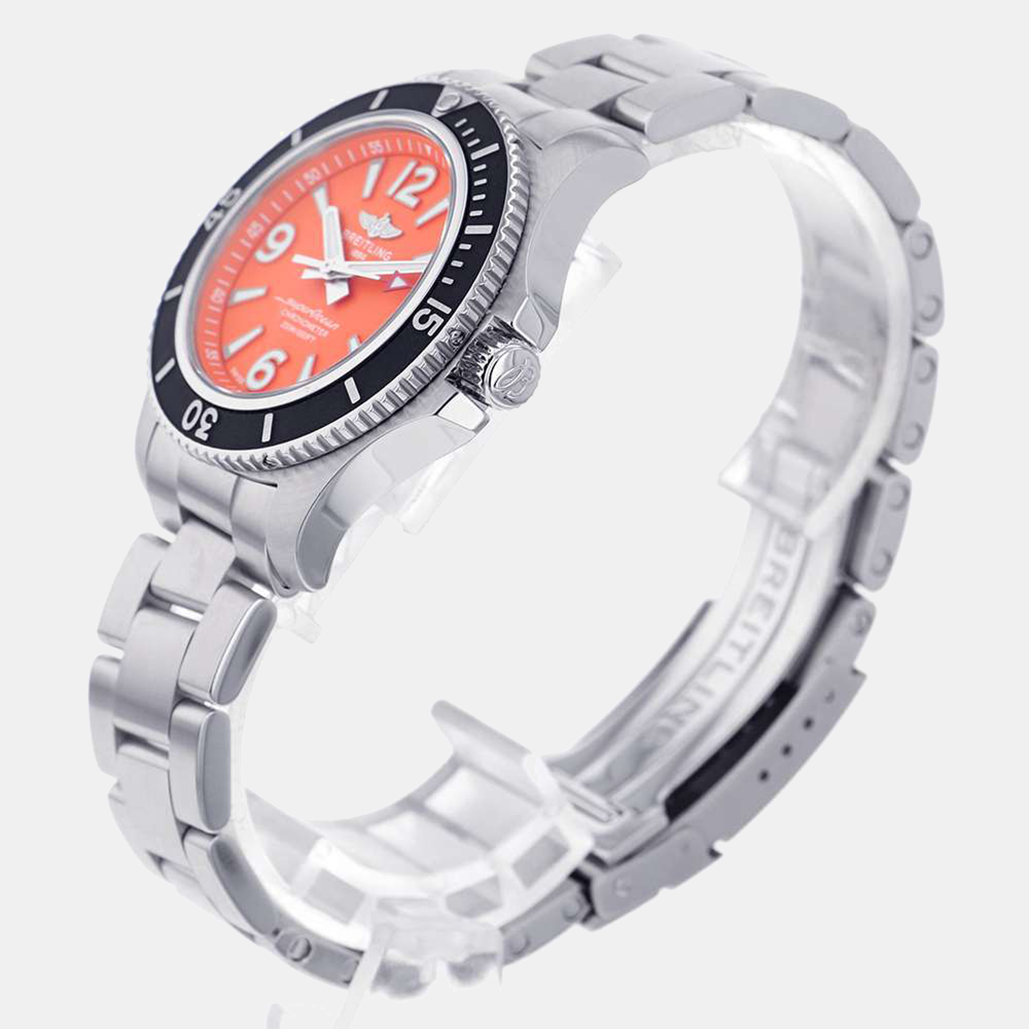 

Breitling Orange Stainless Steel Superocean A17316D71O1A1 Women's Wristwatch 36 mm