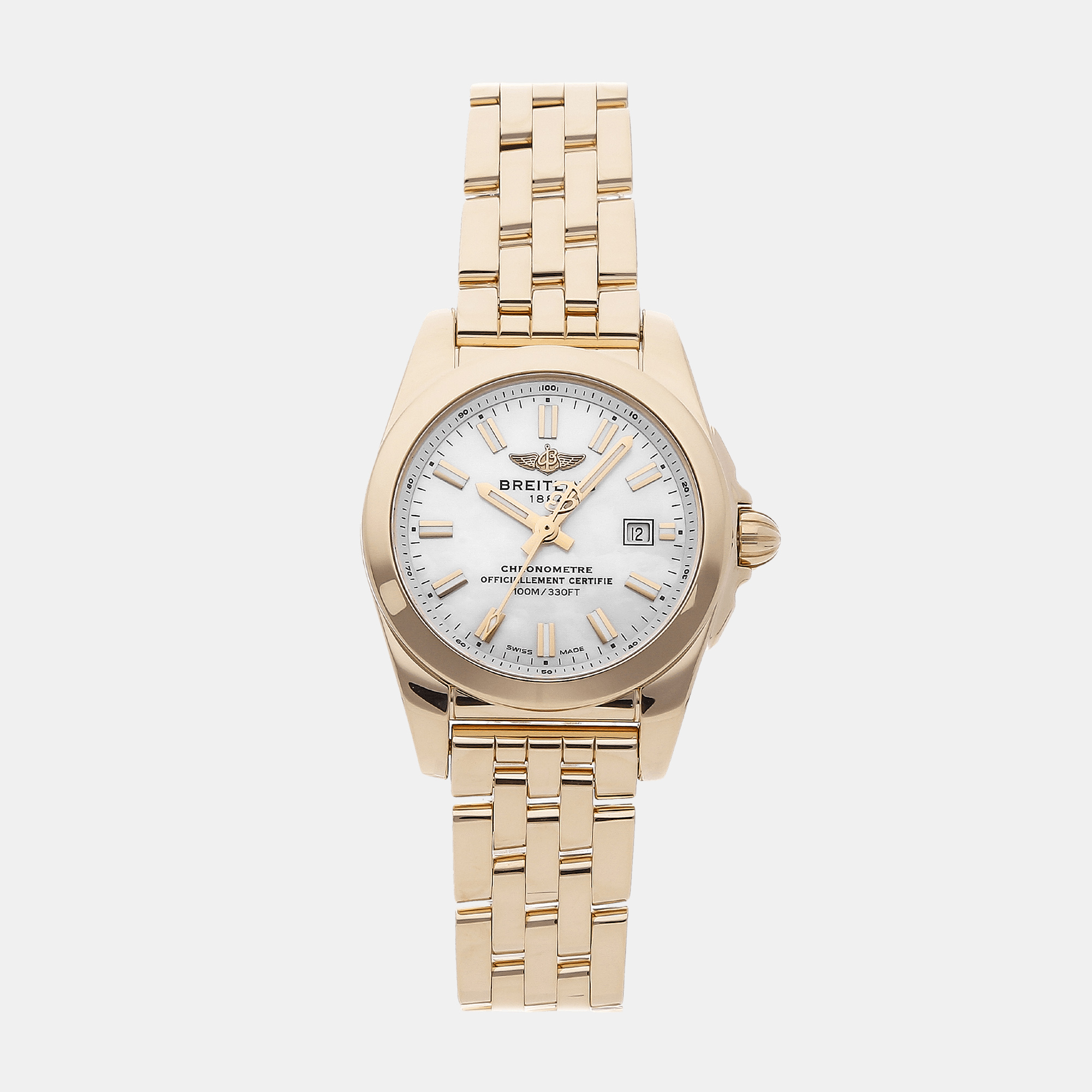 

Breitling White 18k Rose Gold Galactic H7234812/A791 Quartz Women's Wristwatch 29 mm
