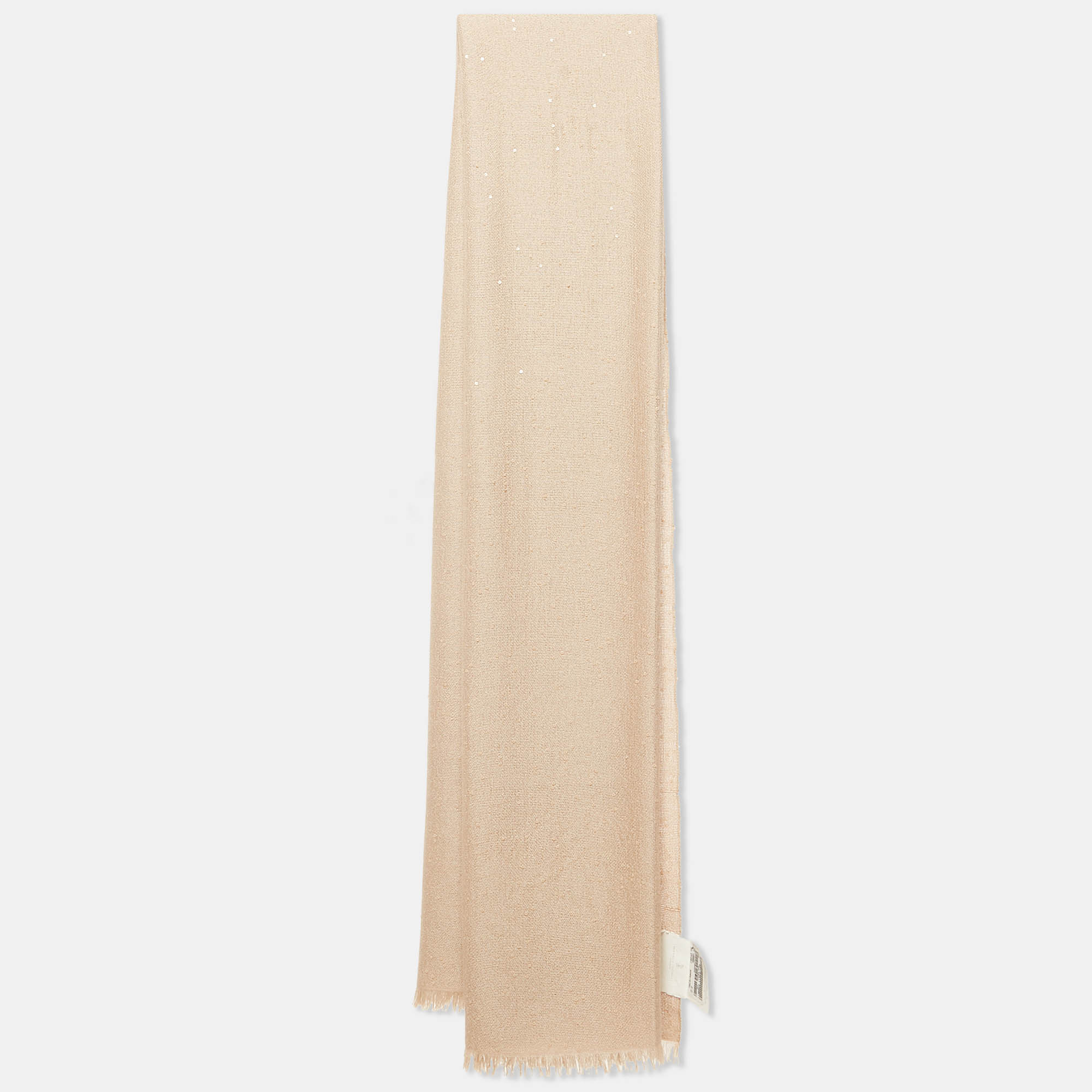 

Brunello Cucinelli Beige Sequined Cashmere and Silk Stole