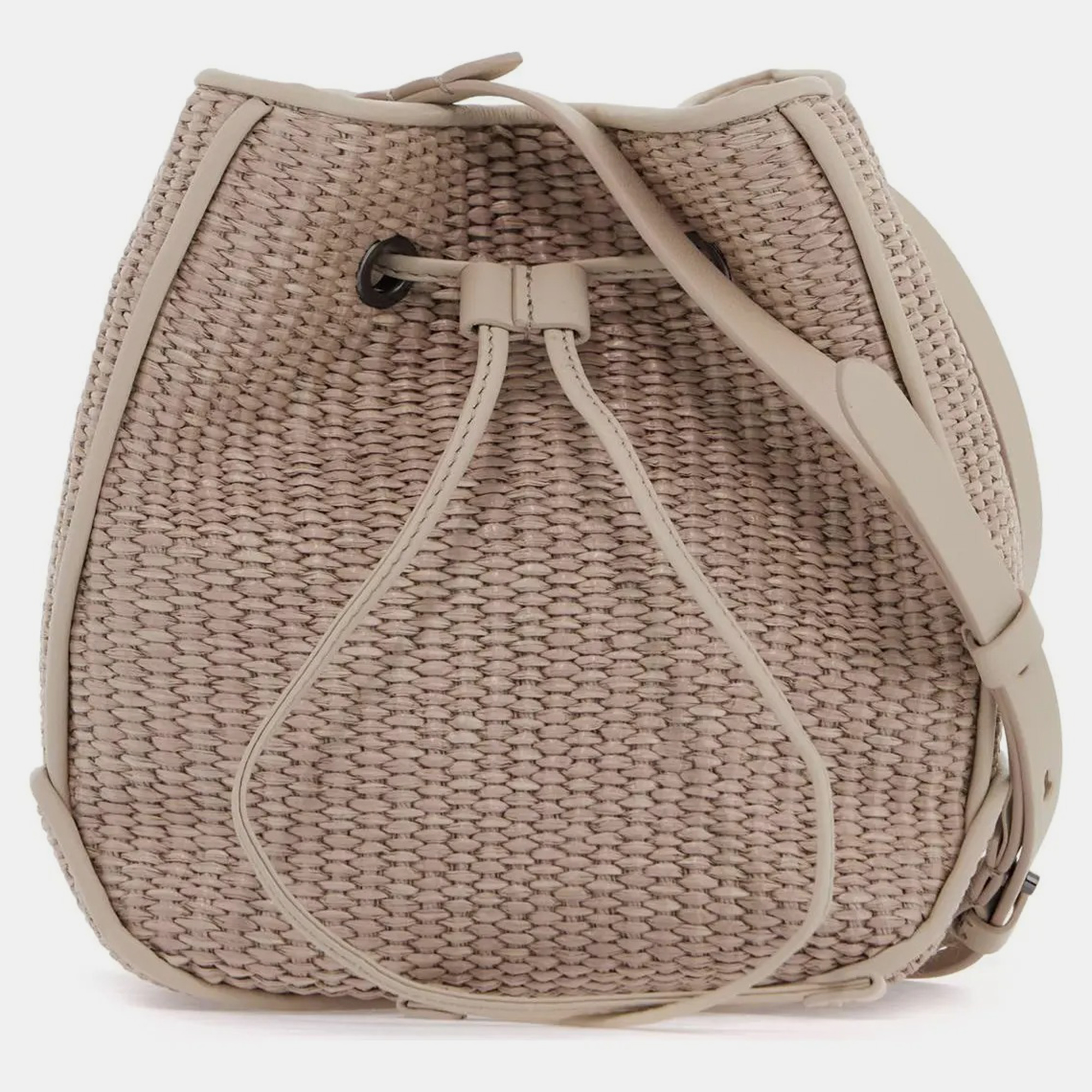 

Brunello Cucinelli Beige Techno Raffia Bucket Bag