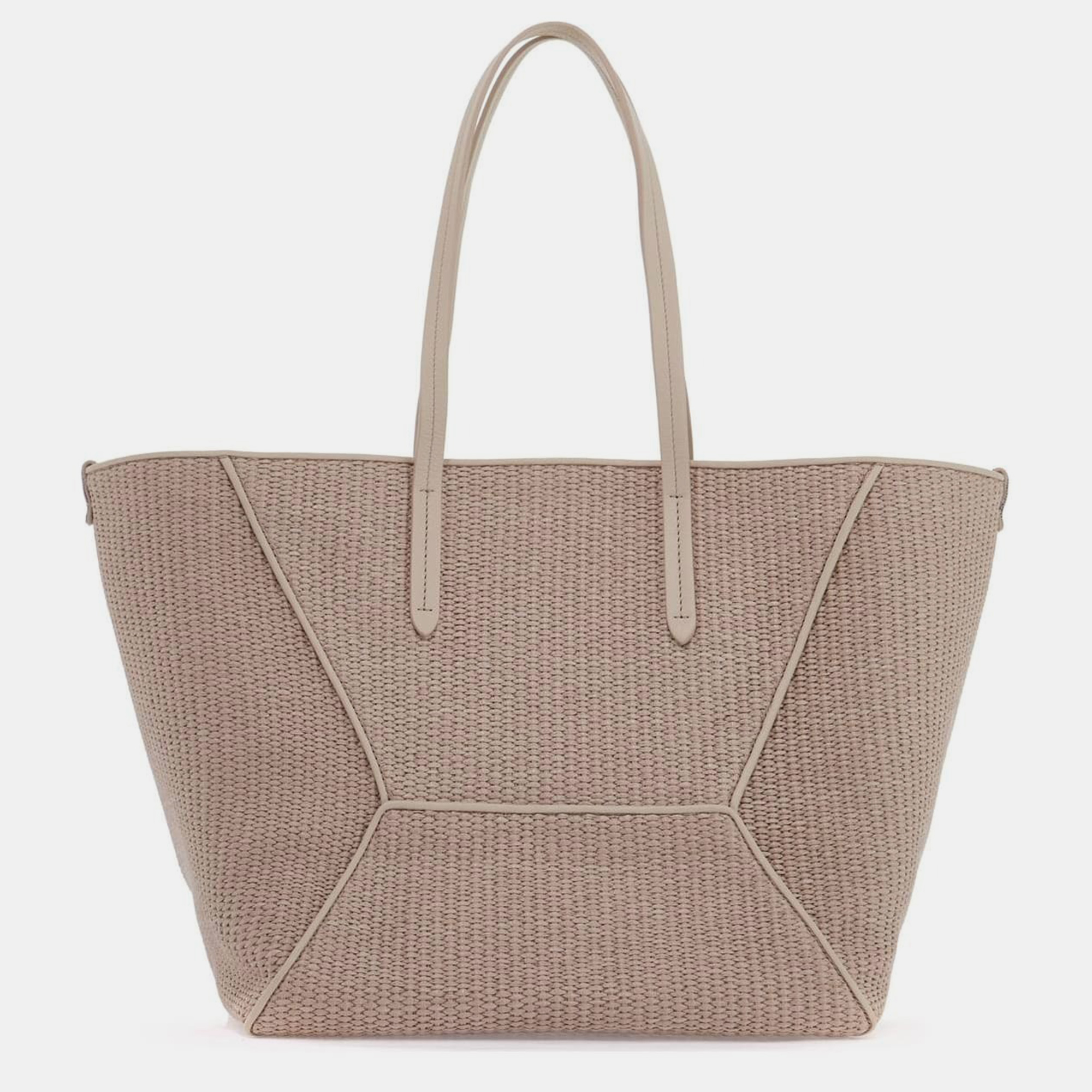 

Brunello Cucinelli Beige Techno Raffia Tote Bag