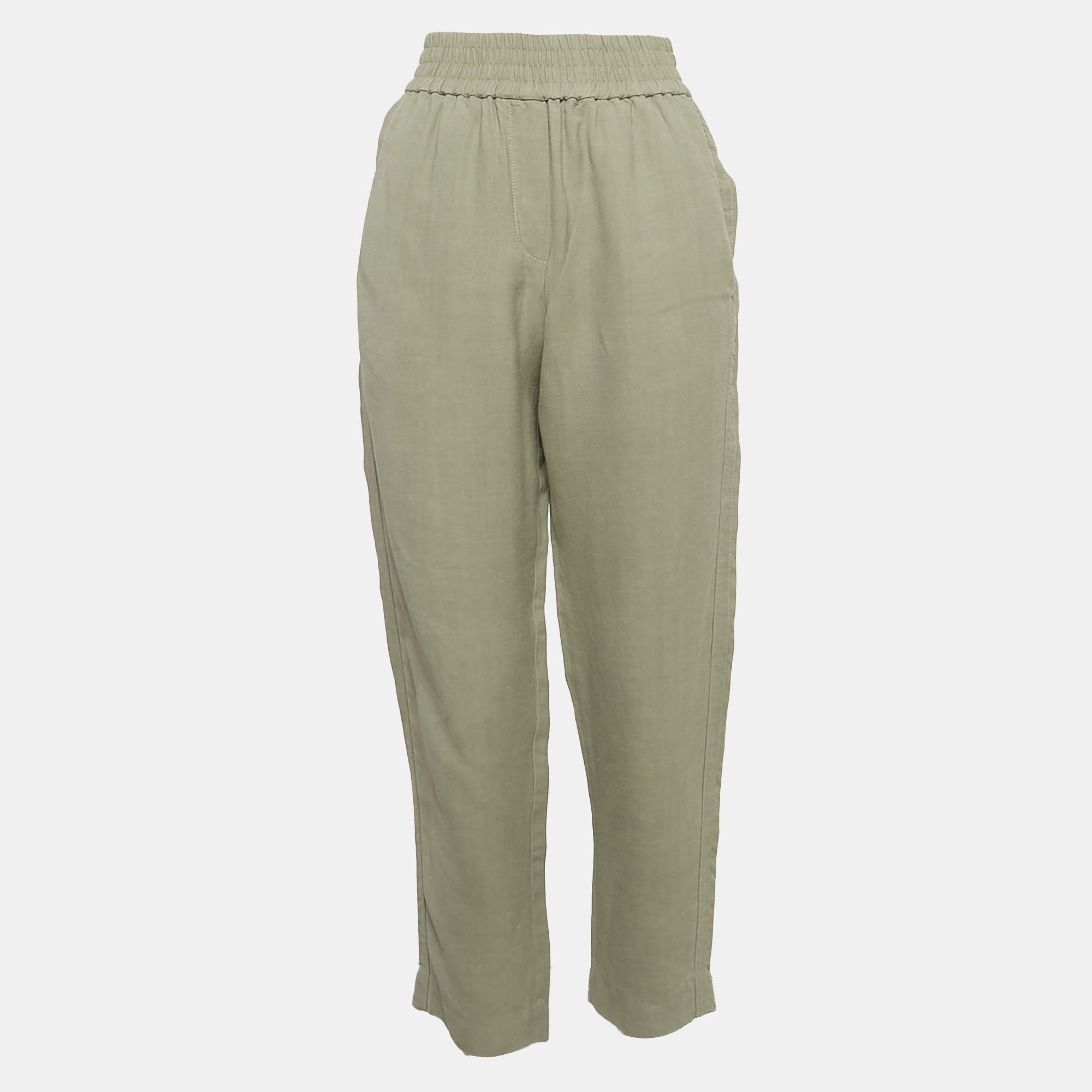 

Brunello Cucinelli Grey Linen Blend Pants S