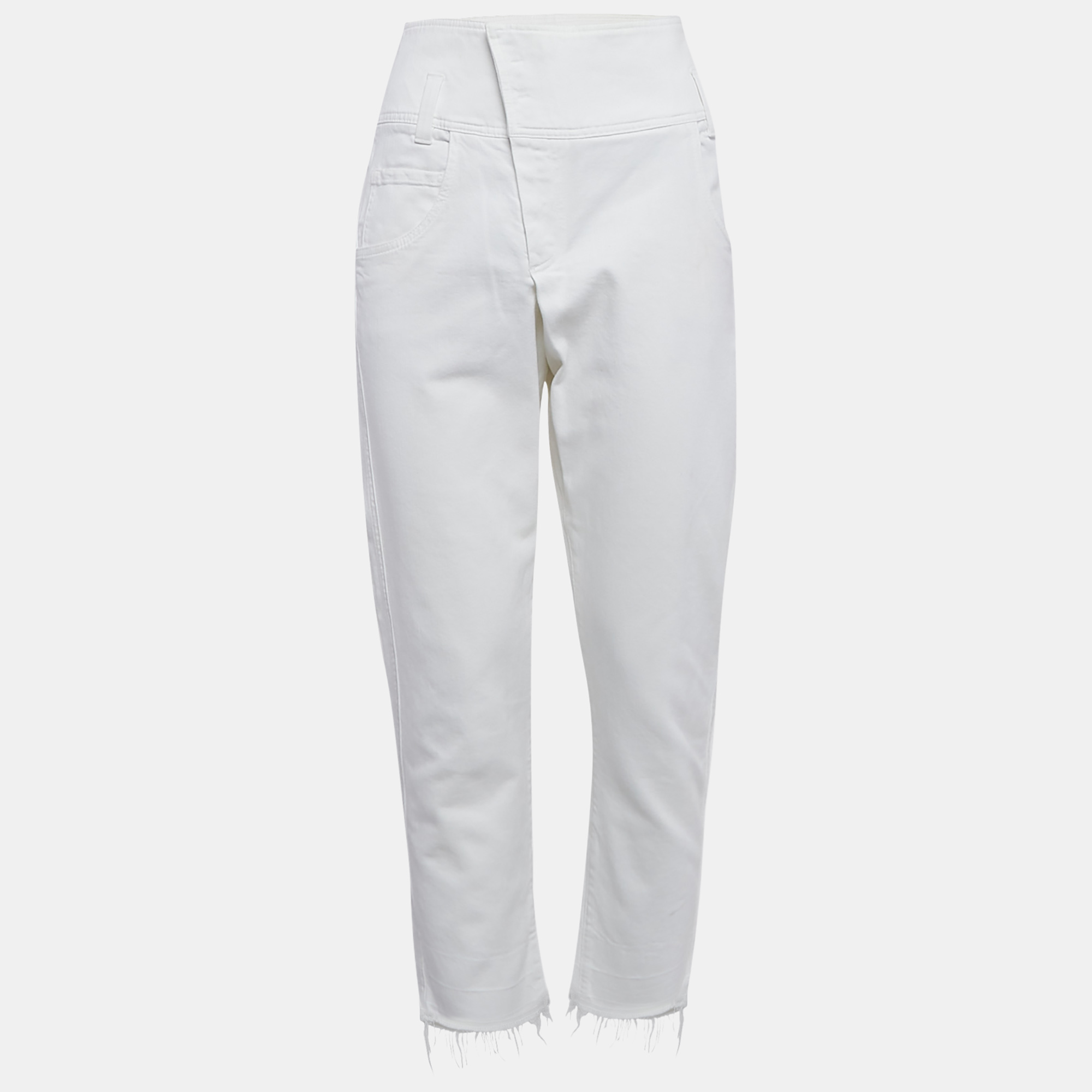 

Brunello Cucinelli White Denim Raw Edge Detail Jeans S Waist 31"