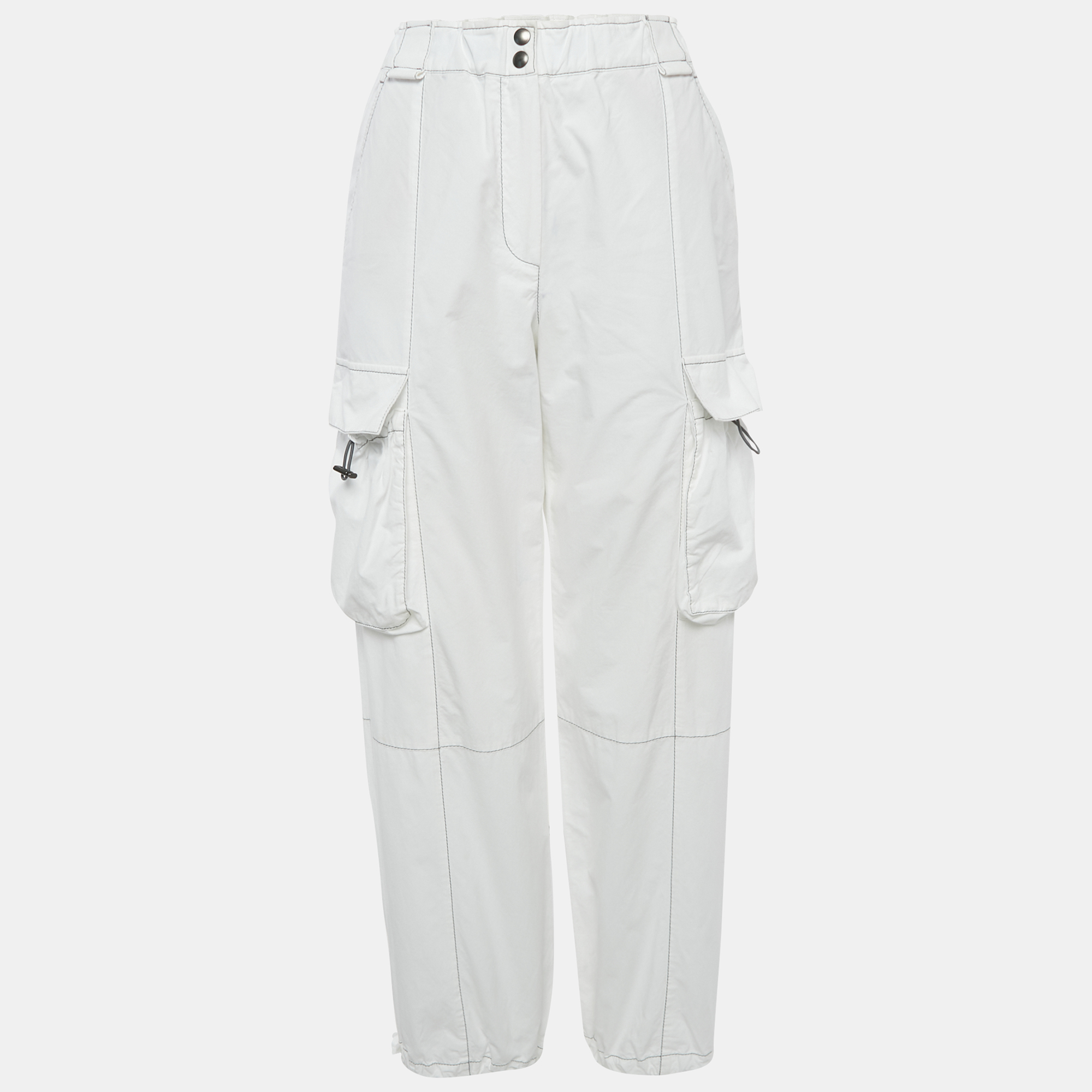 

Brunello Cucinelli White Cotton Cargo Pants S