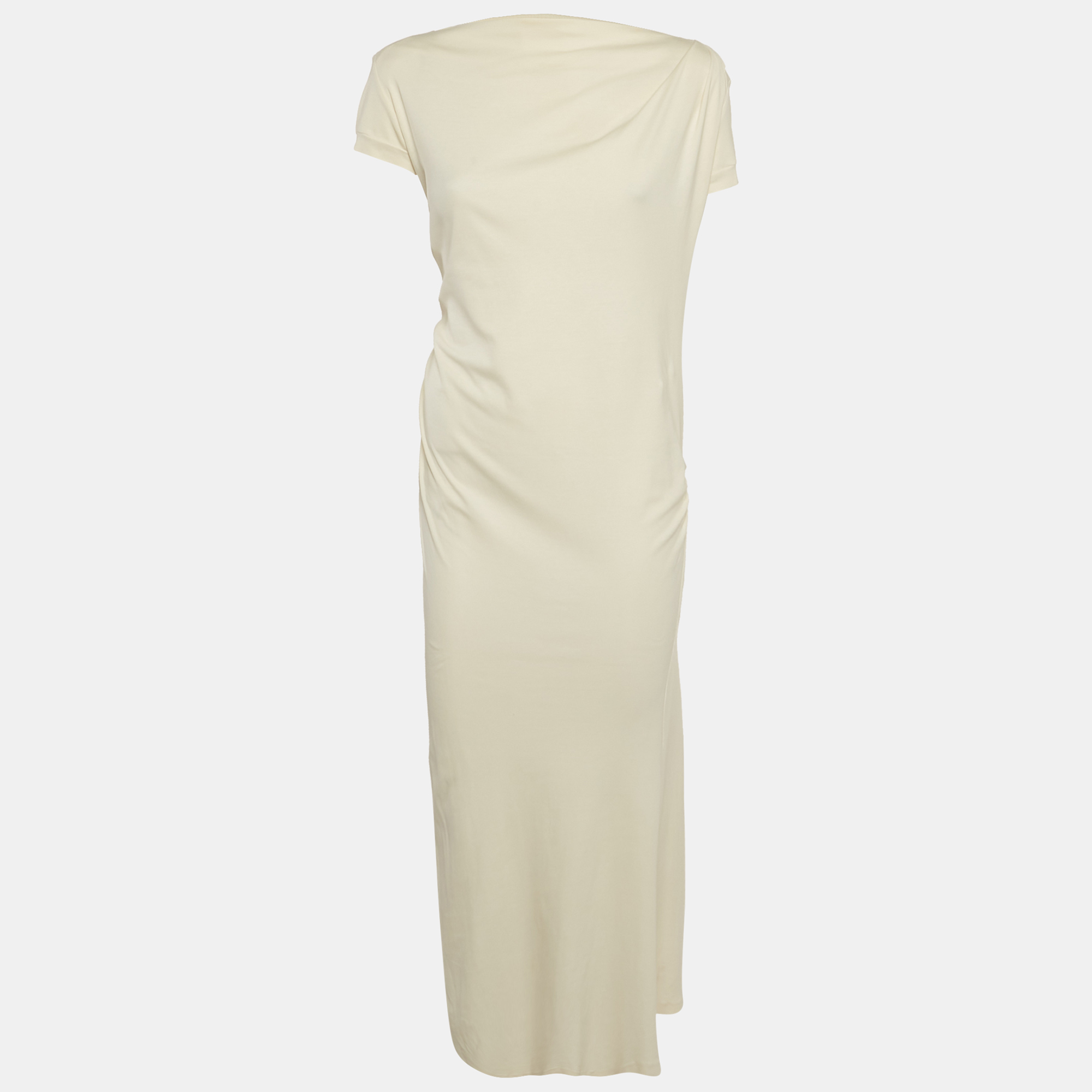 

Brunello Cucinelli Cream Cotton Knit Long Dress M