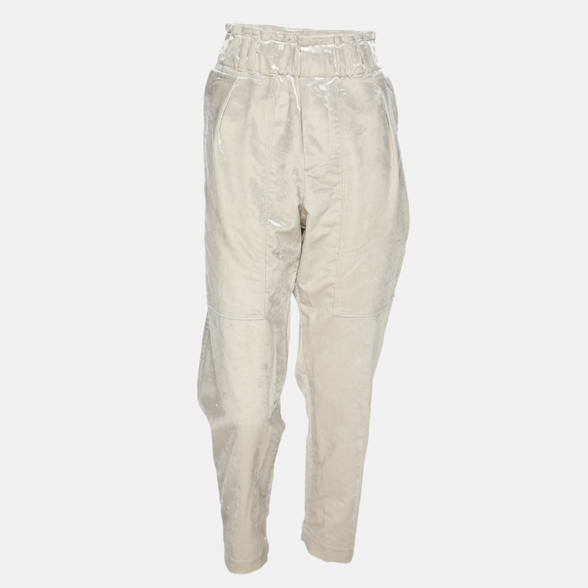 

Brunello Cucinelli Cream Velvet Pant M