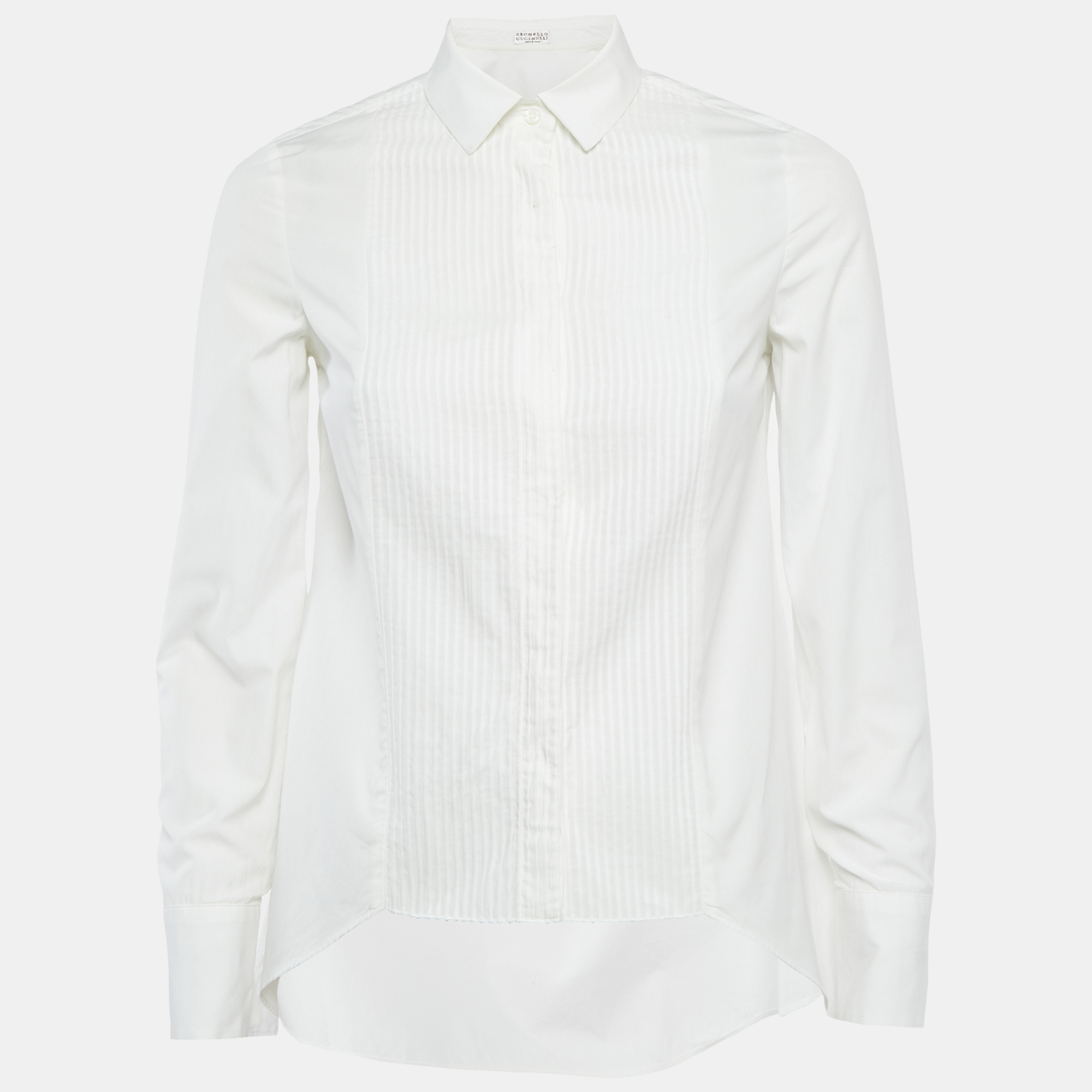 

Brunello Cucinelli White Cotton Buttoned Shirt XS