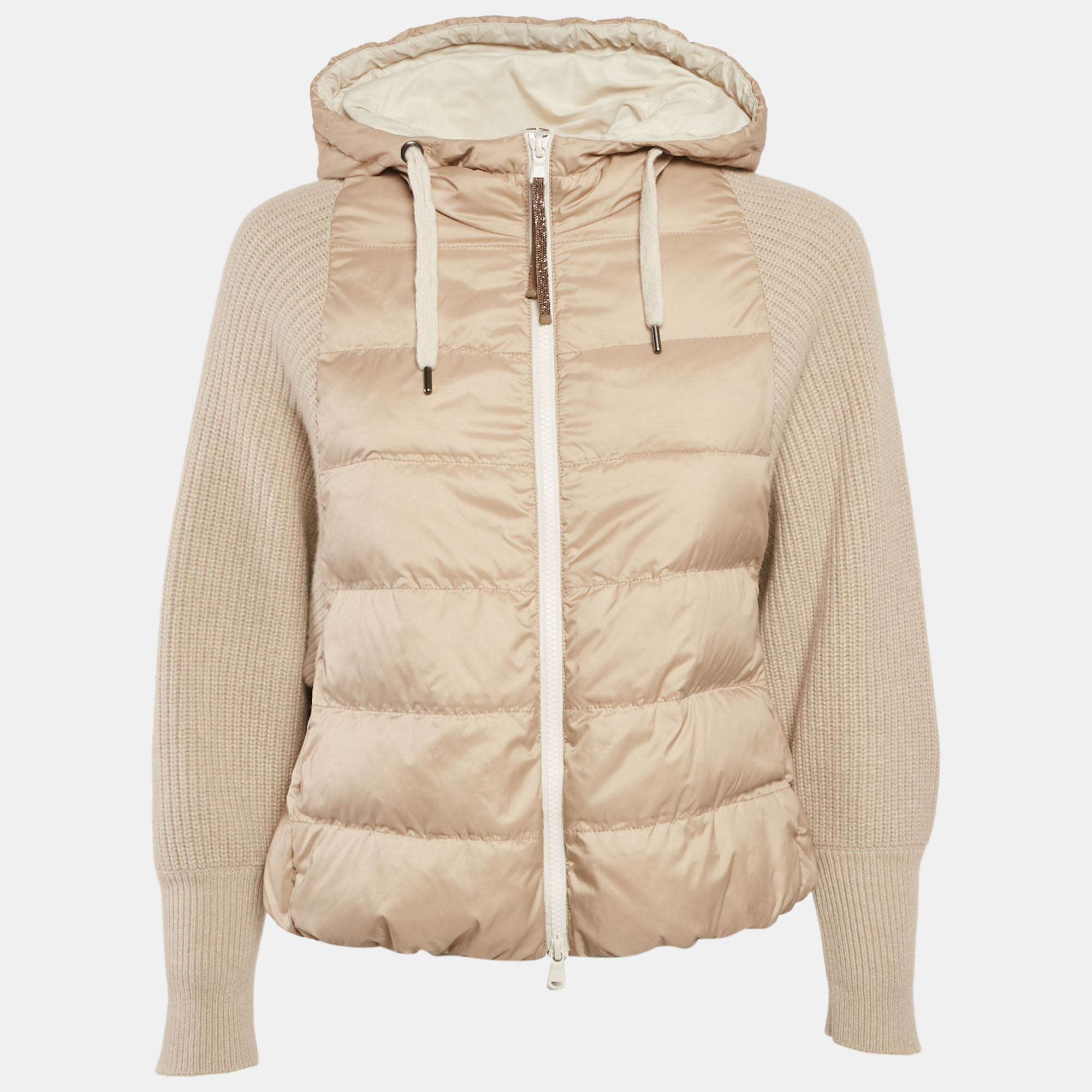 

Brunello Cucinelli Beige Synthetic Puffer Down Jacket XS