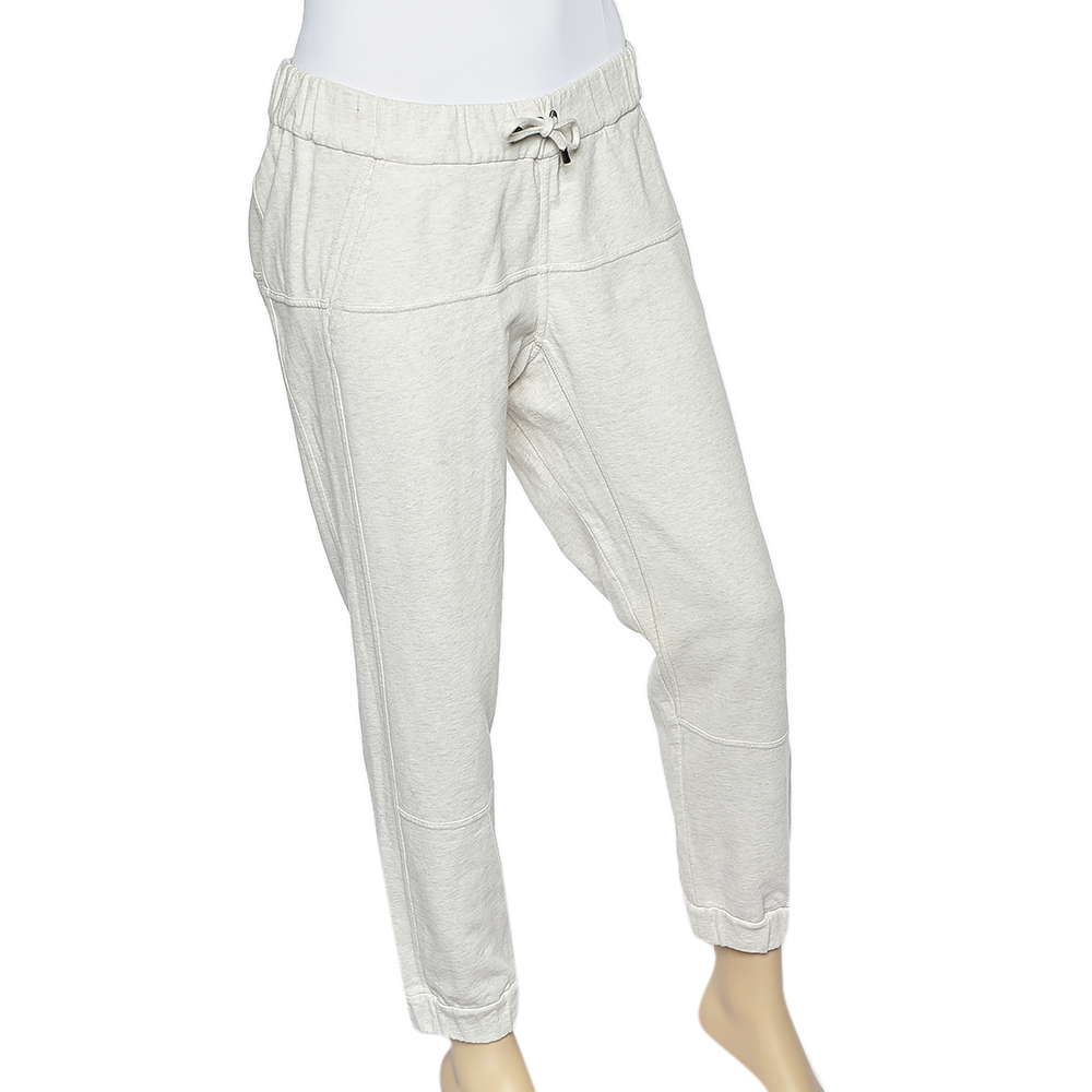 

Brunello Cucinelli Off White Cotton Knit Joggers