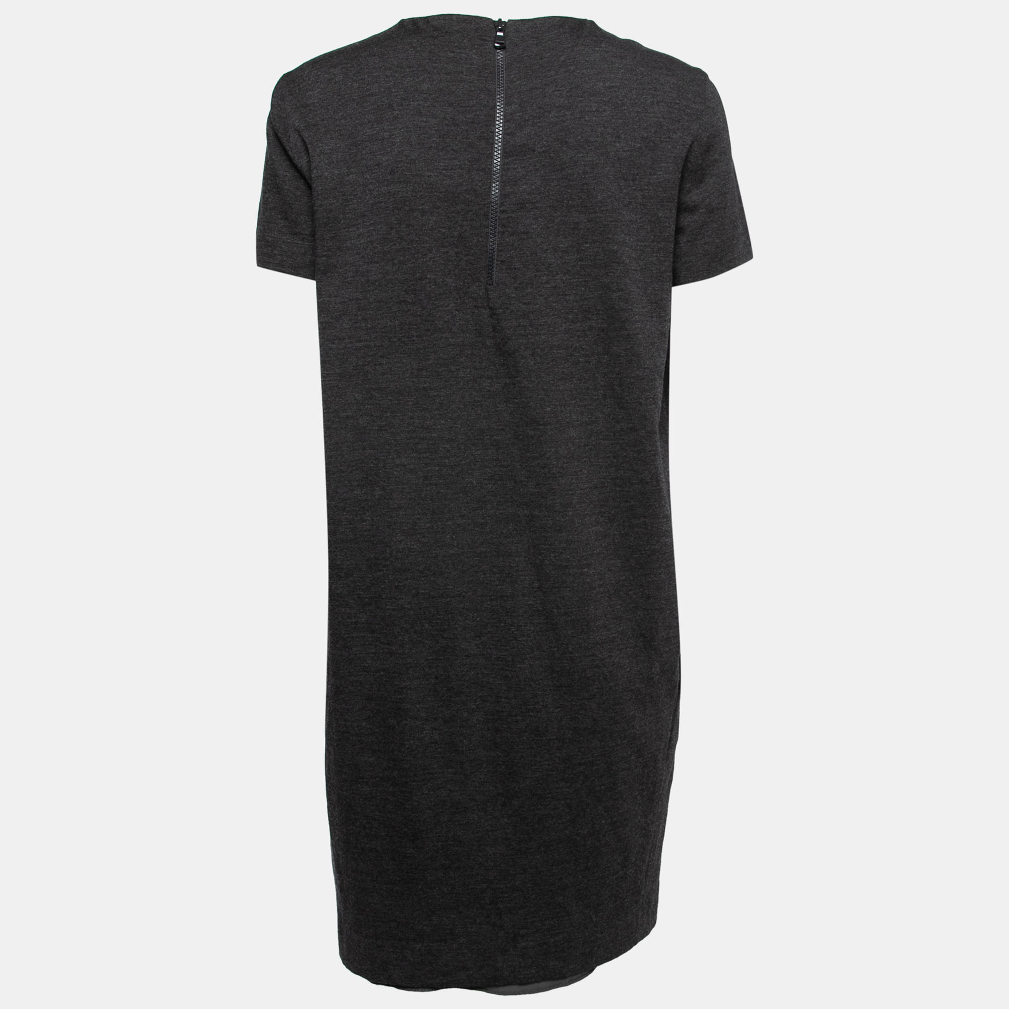 

Brunello Cucinelli Grey Mélange Knit T-Shirt Dress