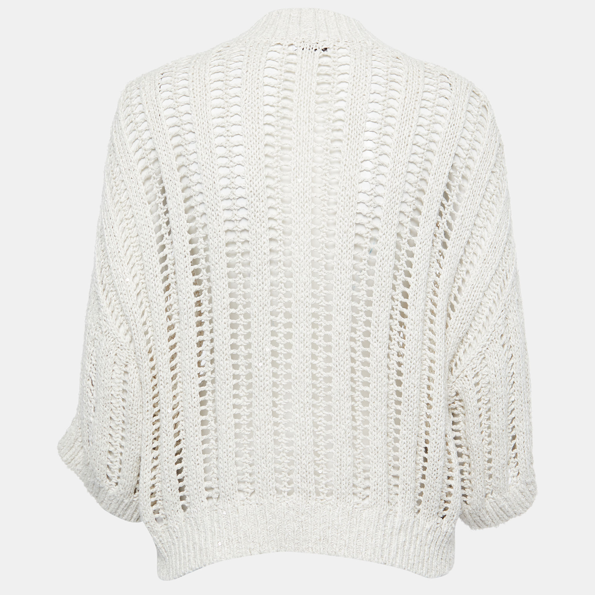 

Brunello Cucinelli White & Cotton Knit Cardigan