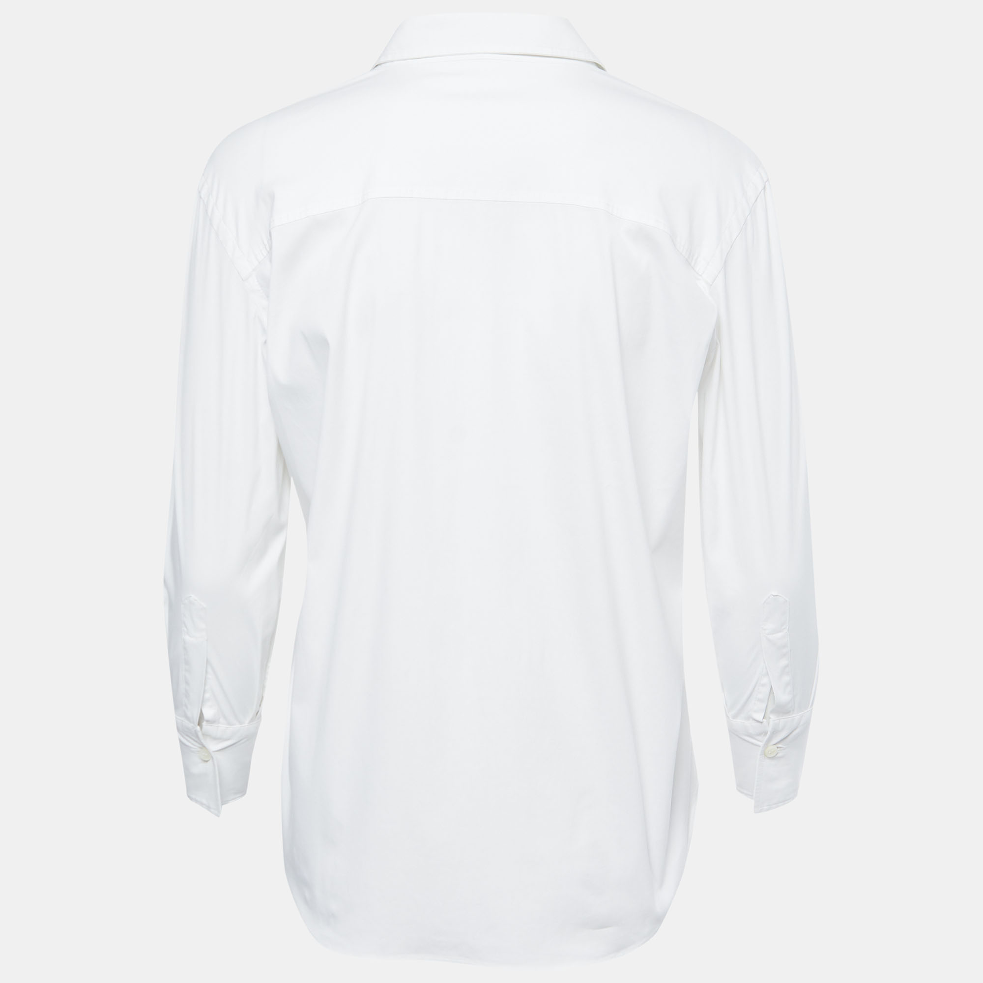 

Brunello Cucinelli White Cotton Long Sleeve Button Down Shirt