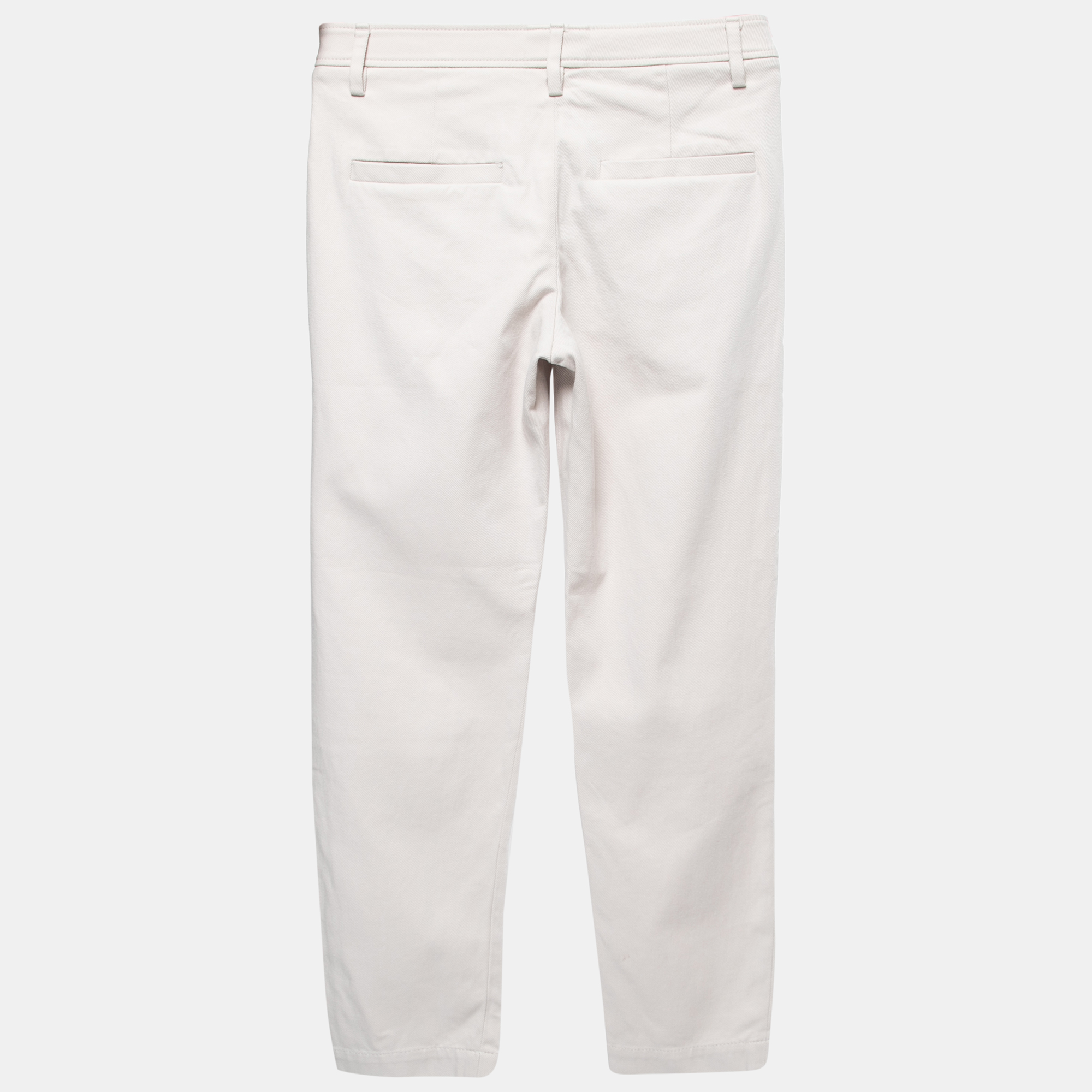 

Brunello Cucinelli Off White Cotton Twill Trousers