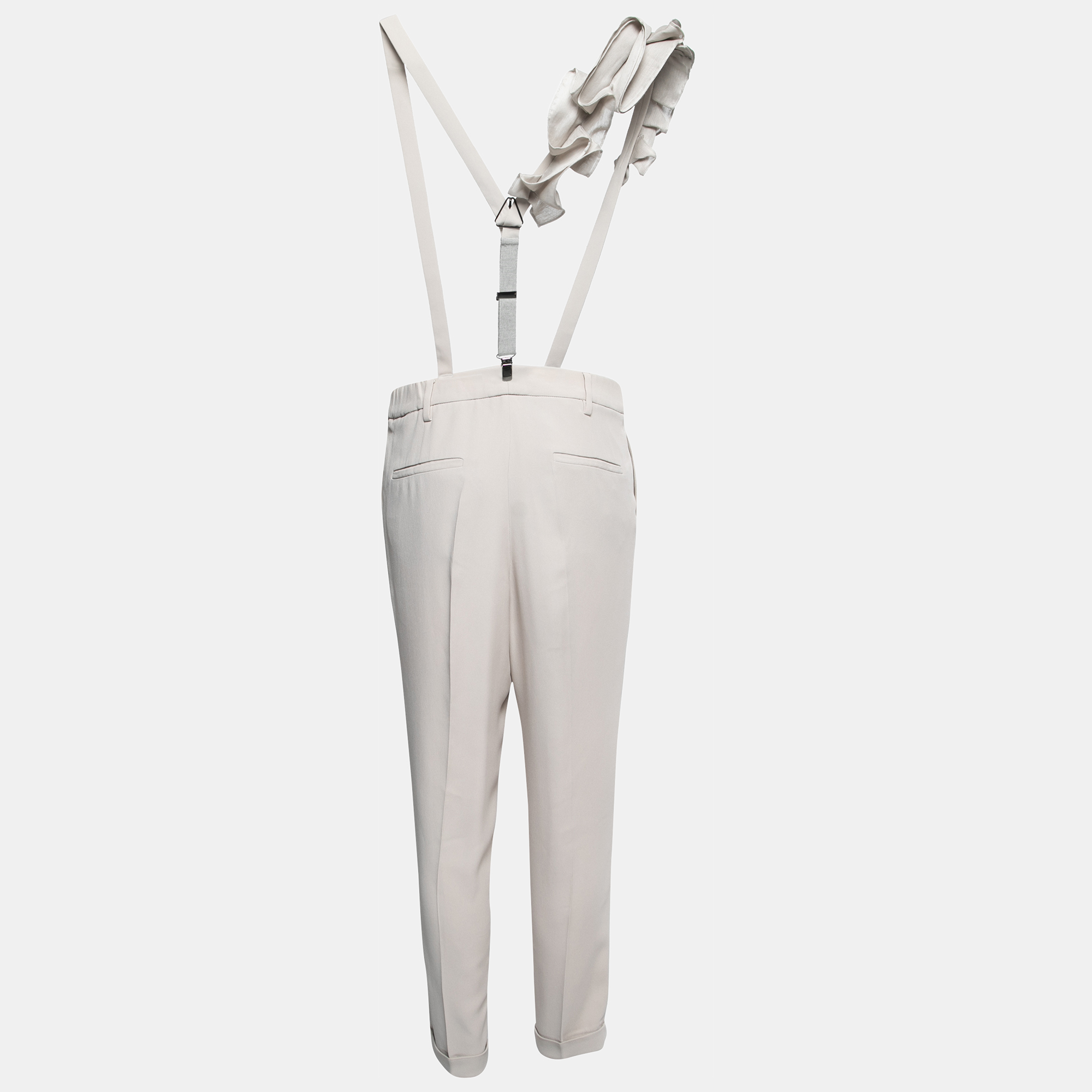 

Brunello Cucinelli Light Grey Suspender Trousers