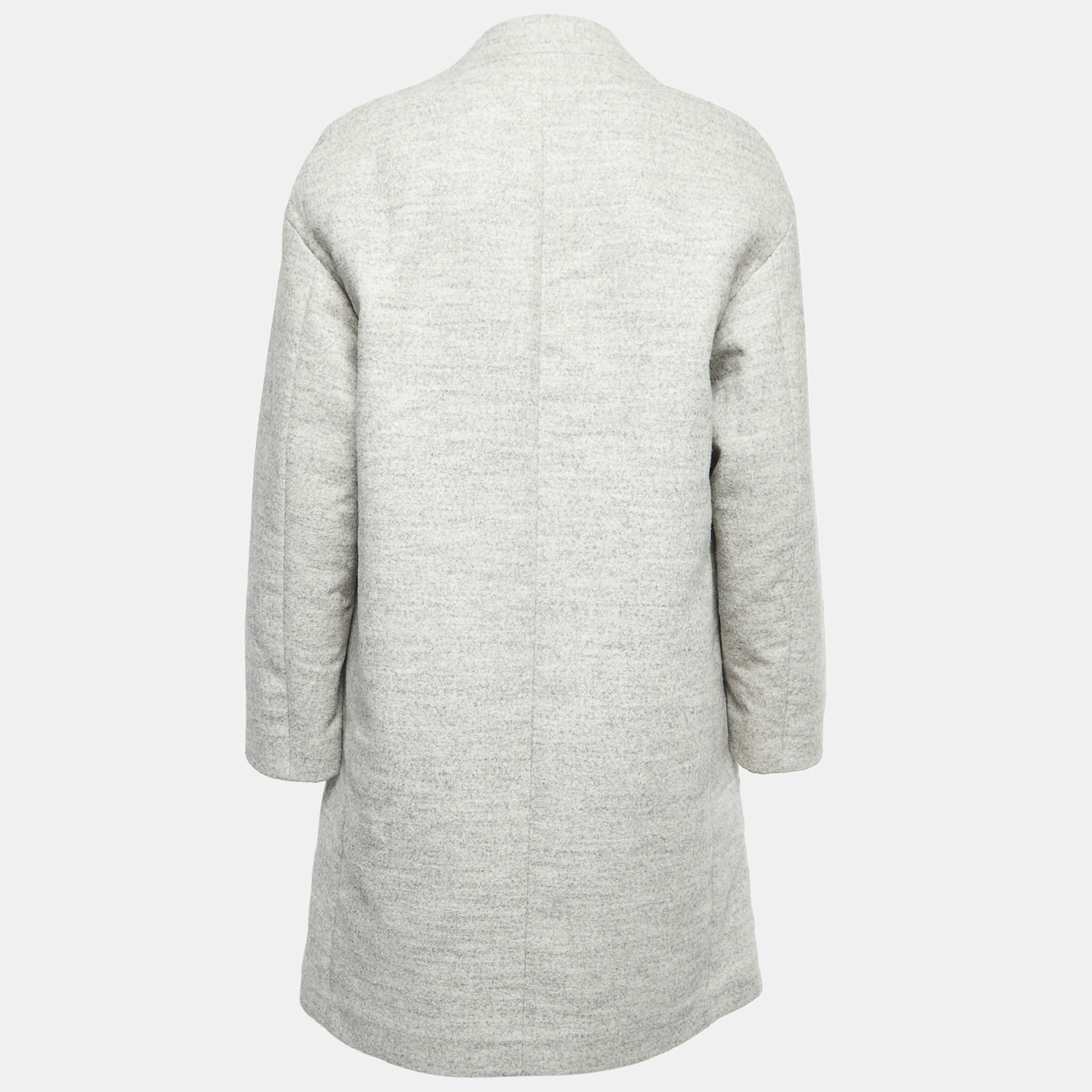 

Brunello Cucinelli Grey Alpaca Mid-Length Coat