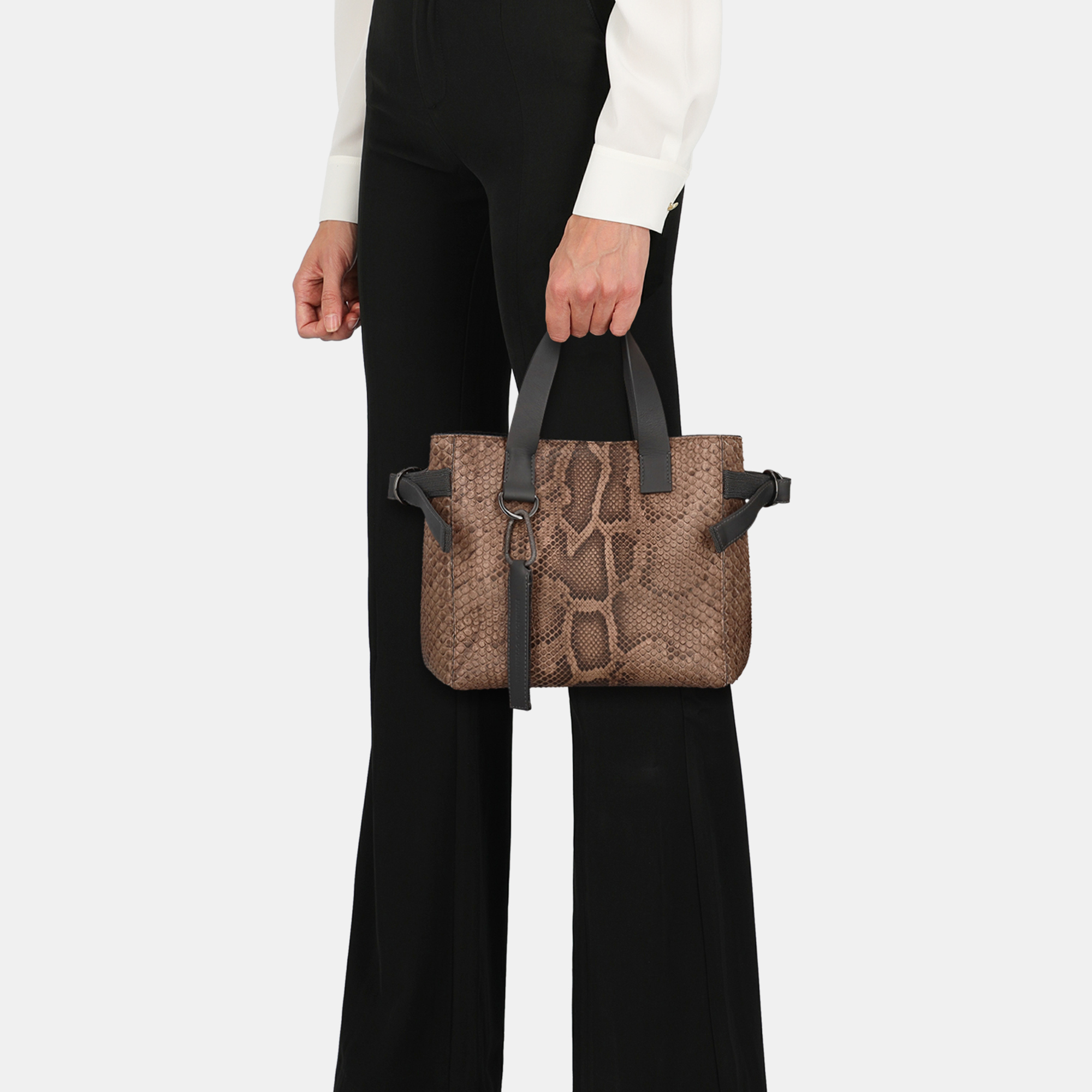 

Brunello Cucinelli Women's Exotic Skin Leather Tote Bag - Black