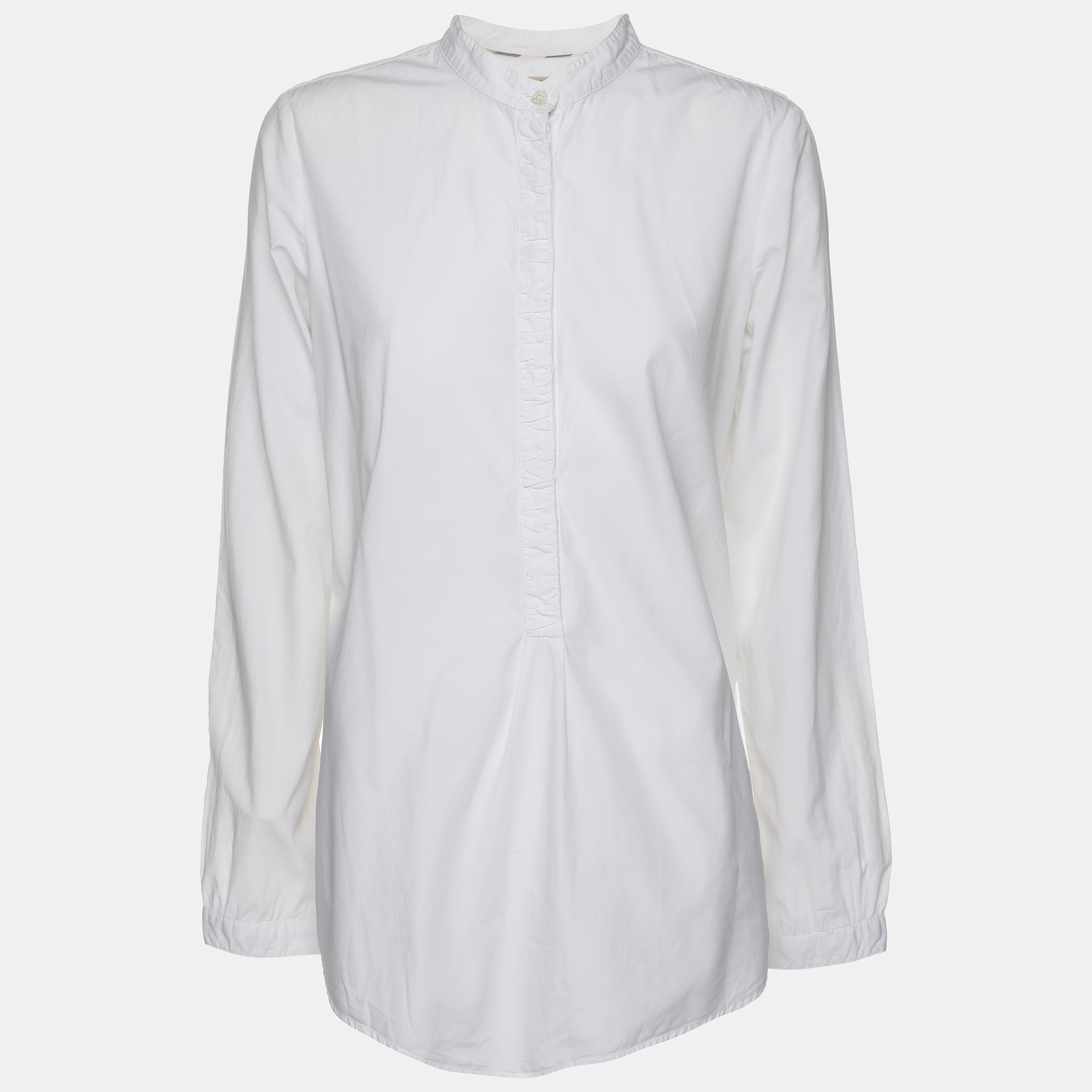 

Burberry Brit White Cotton Button Front Top S