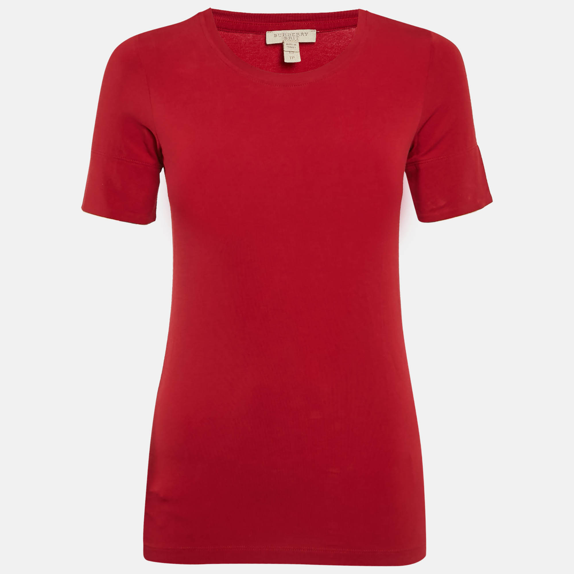 

Burberry Brit Red Jersey Crewneck T-Shirt XS