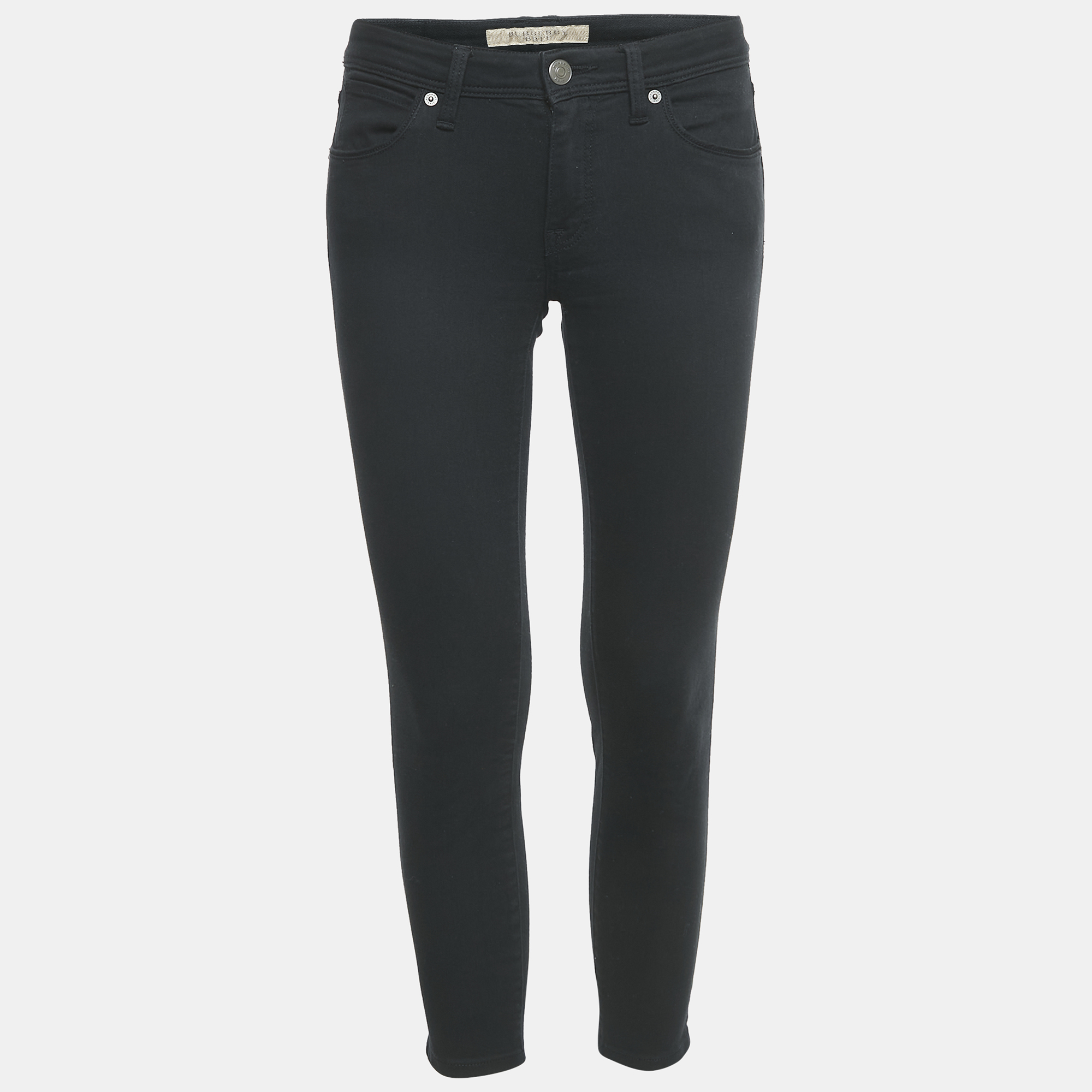 

Burberry Brit Black Denim Skinny Cropped Jeans S Waist 27"