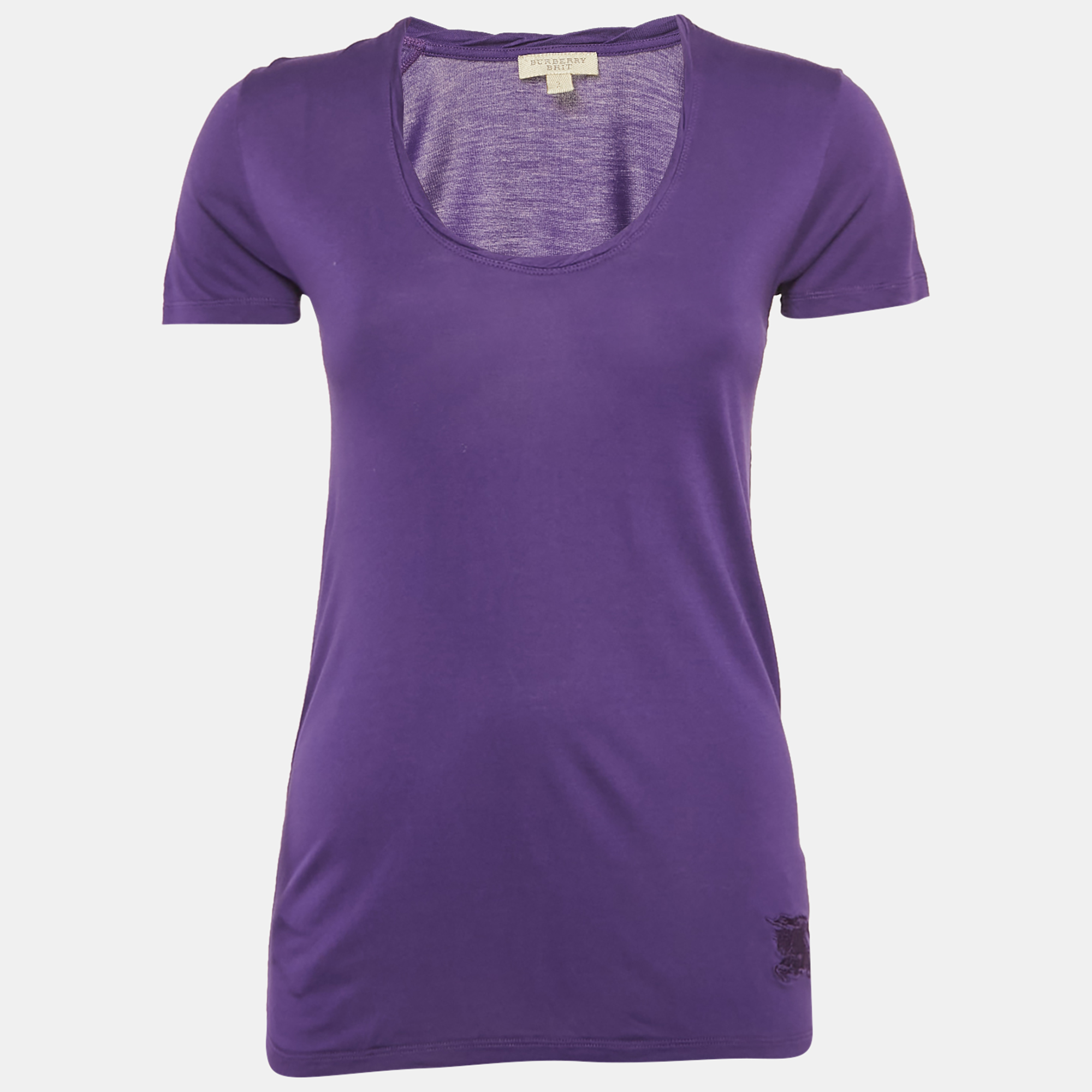 

Burberry Brit Purple Jersey Scoop Neck T-Shirt S