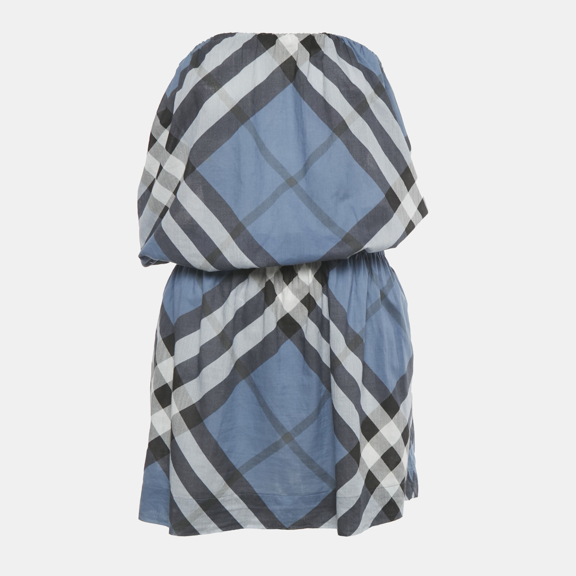 

Burberry Brit Blue Tartan Check Cotton Mini Dress M