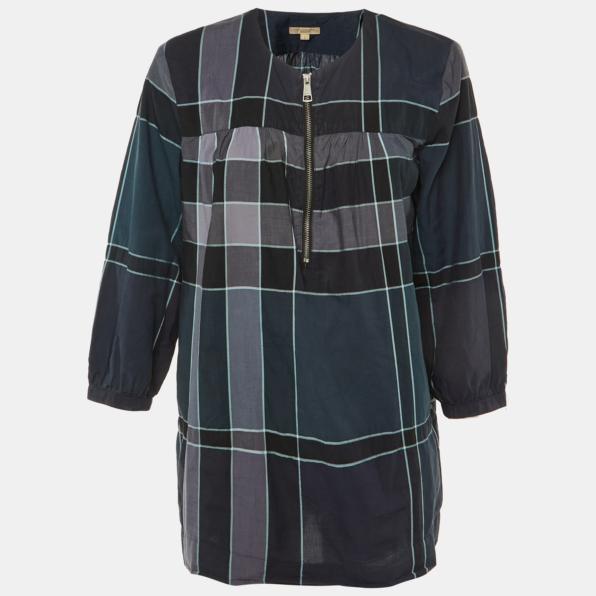 

Burberry Brit Grey Checked Cotton Tunic L