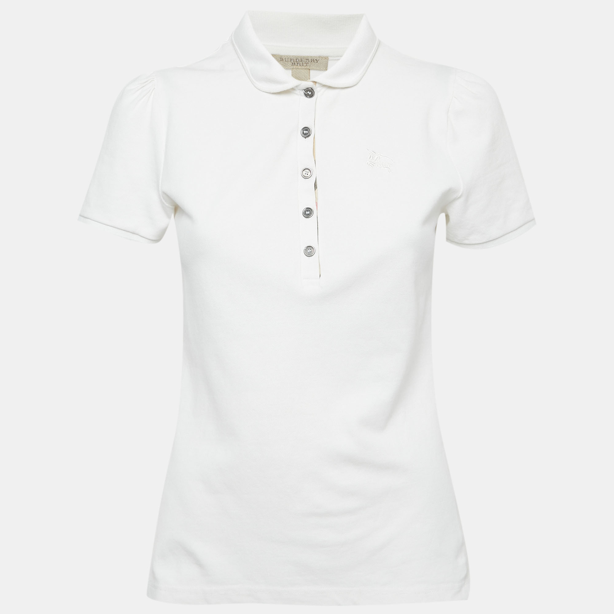 

Burberry Brit White Cotton Pique Polo T-Shirt M