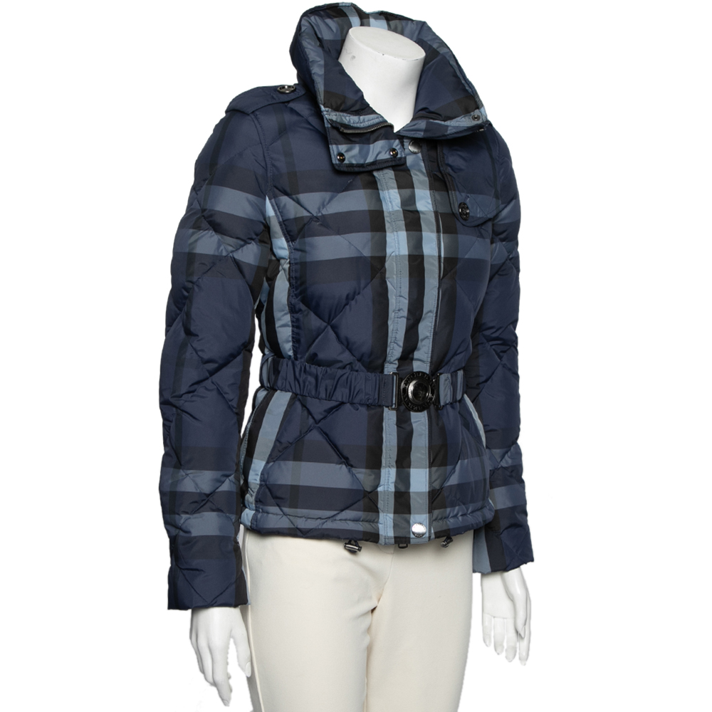 

Burberry Brit Navy Blue Down Quilted Synthetic Long Sleeve Jacket