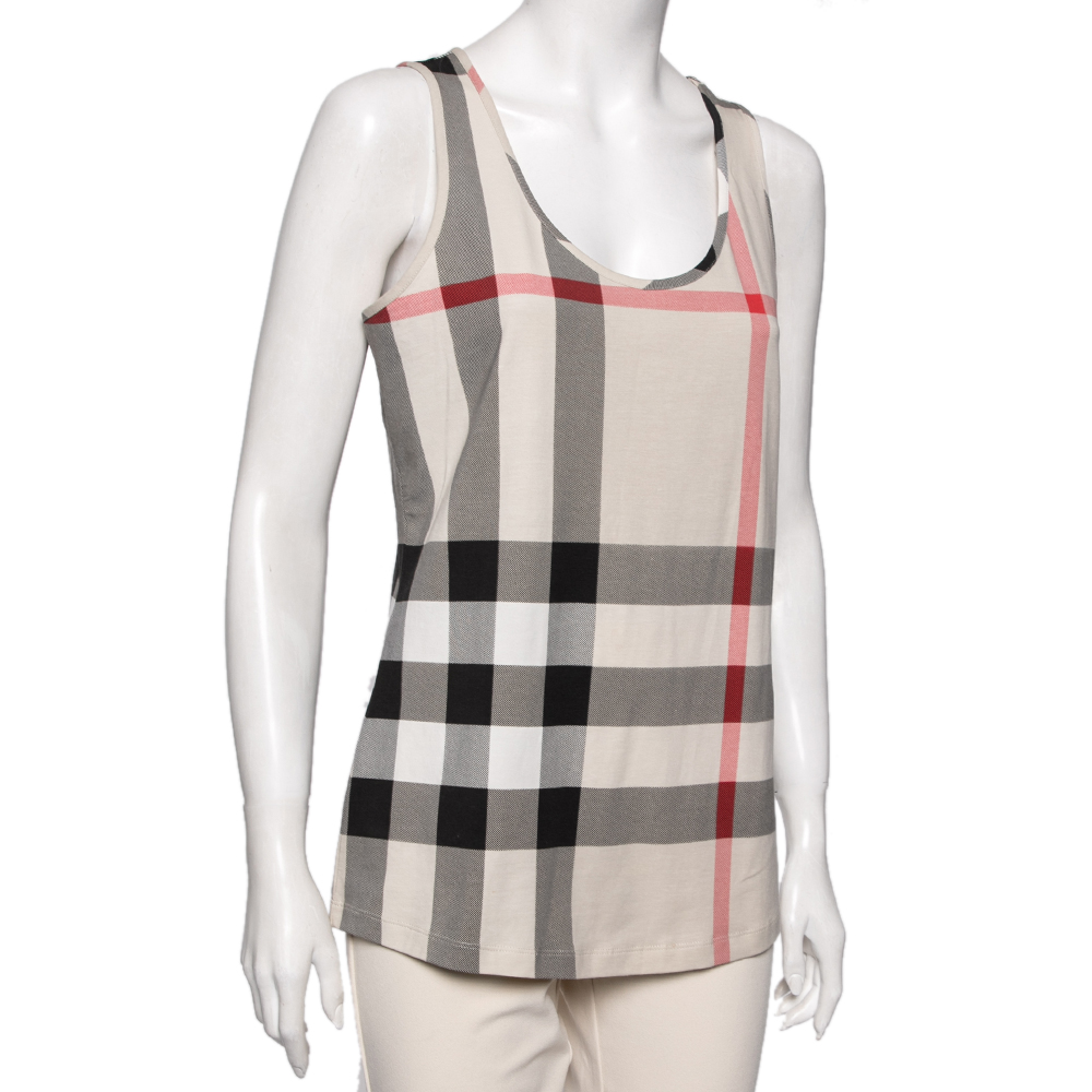 

Burberry Brit Cream Cotton Sleeveless Top