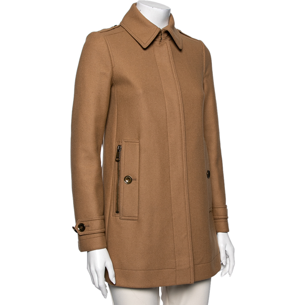 

Burberry Brit Brown Wool Long Sleeve Coat