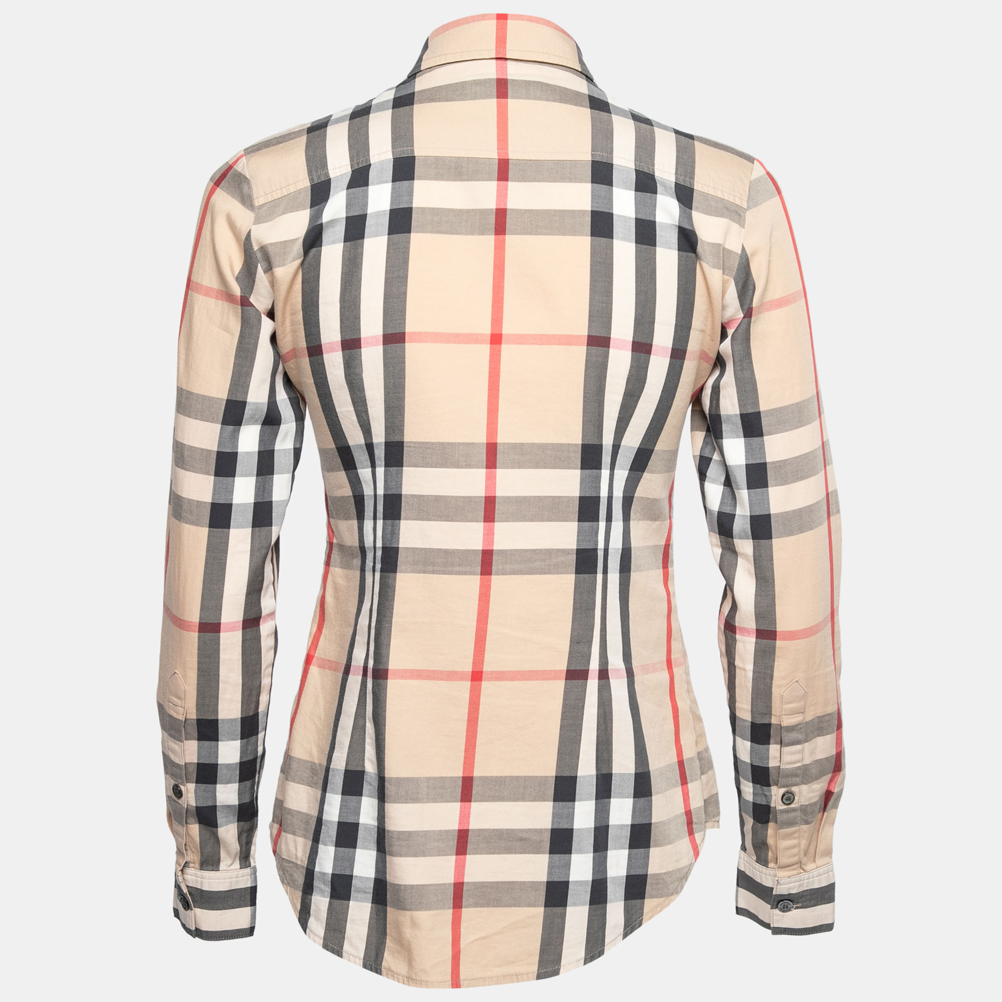 

Burberry Brit Beige Checkered Cotton Button Front Shirt