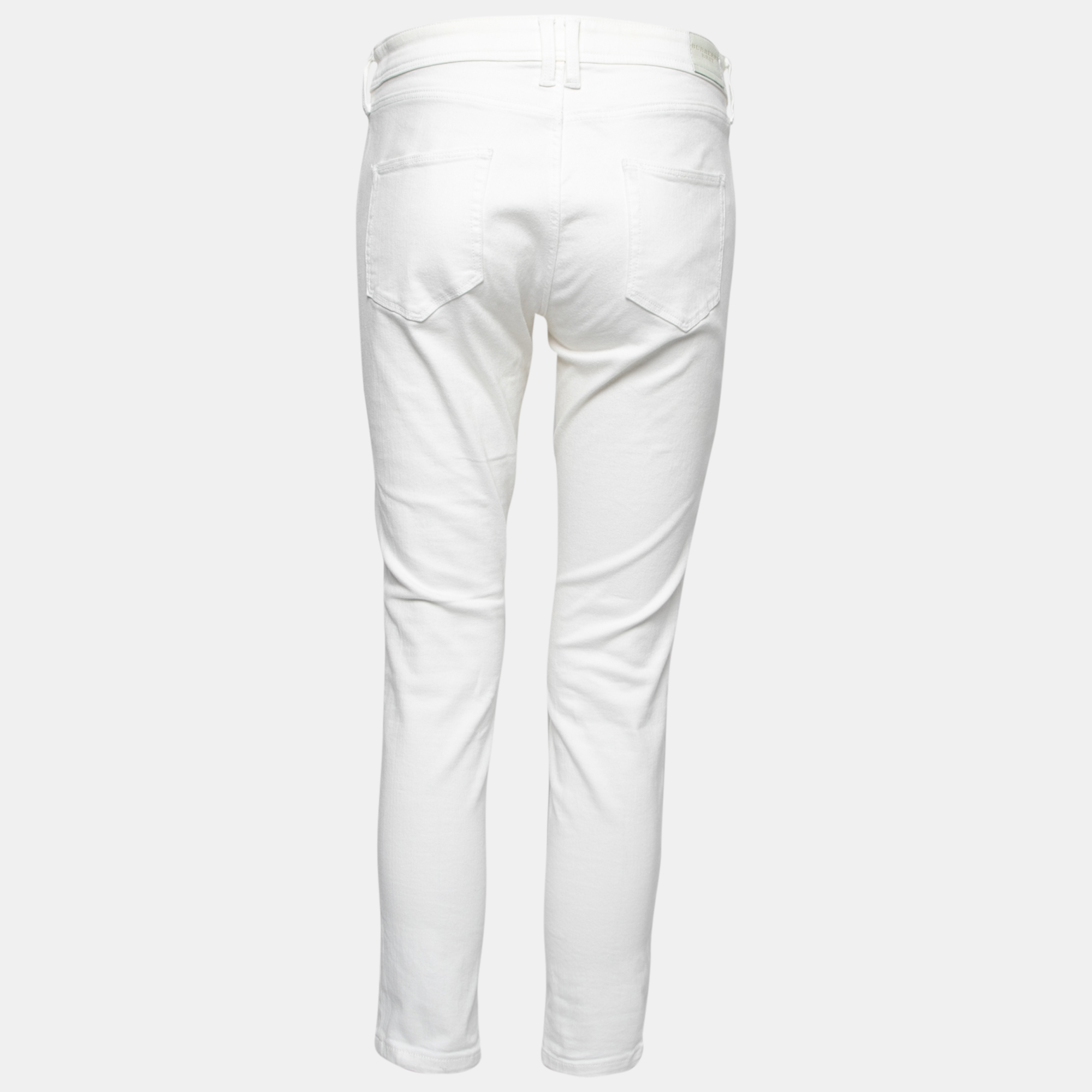 

Burberry Brit White Denim Skinny Fit Cropped Jeans Waist 30