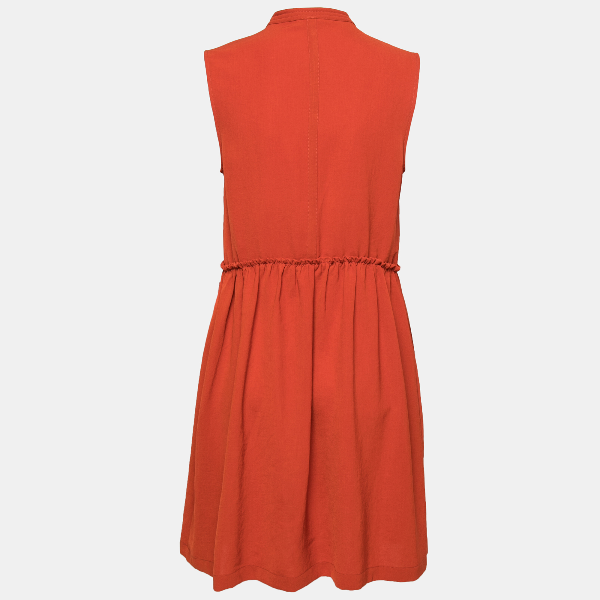 

Burberry Brit Brown Button Front Sleeveless Mini Dress
