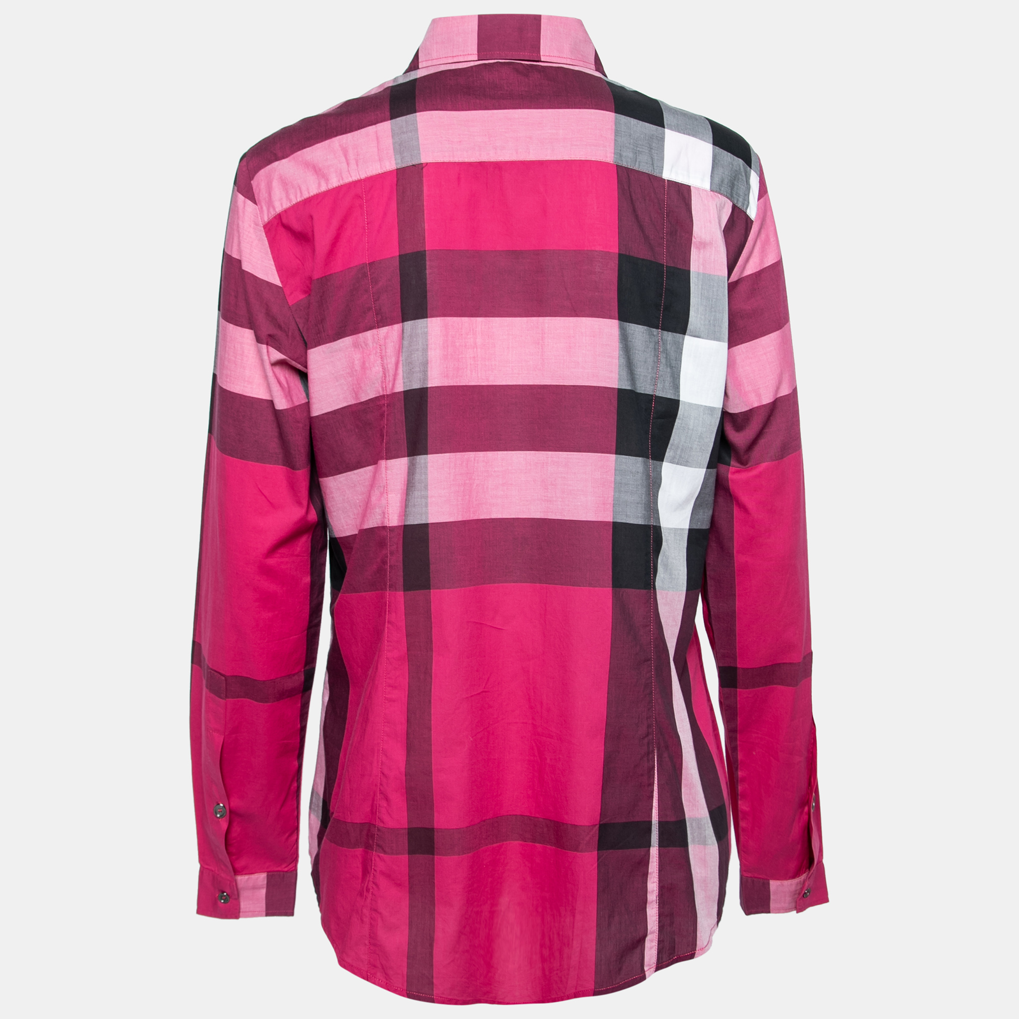 

Burberry Brit Pink Novacheck Cotton Button Front Shirt