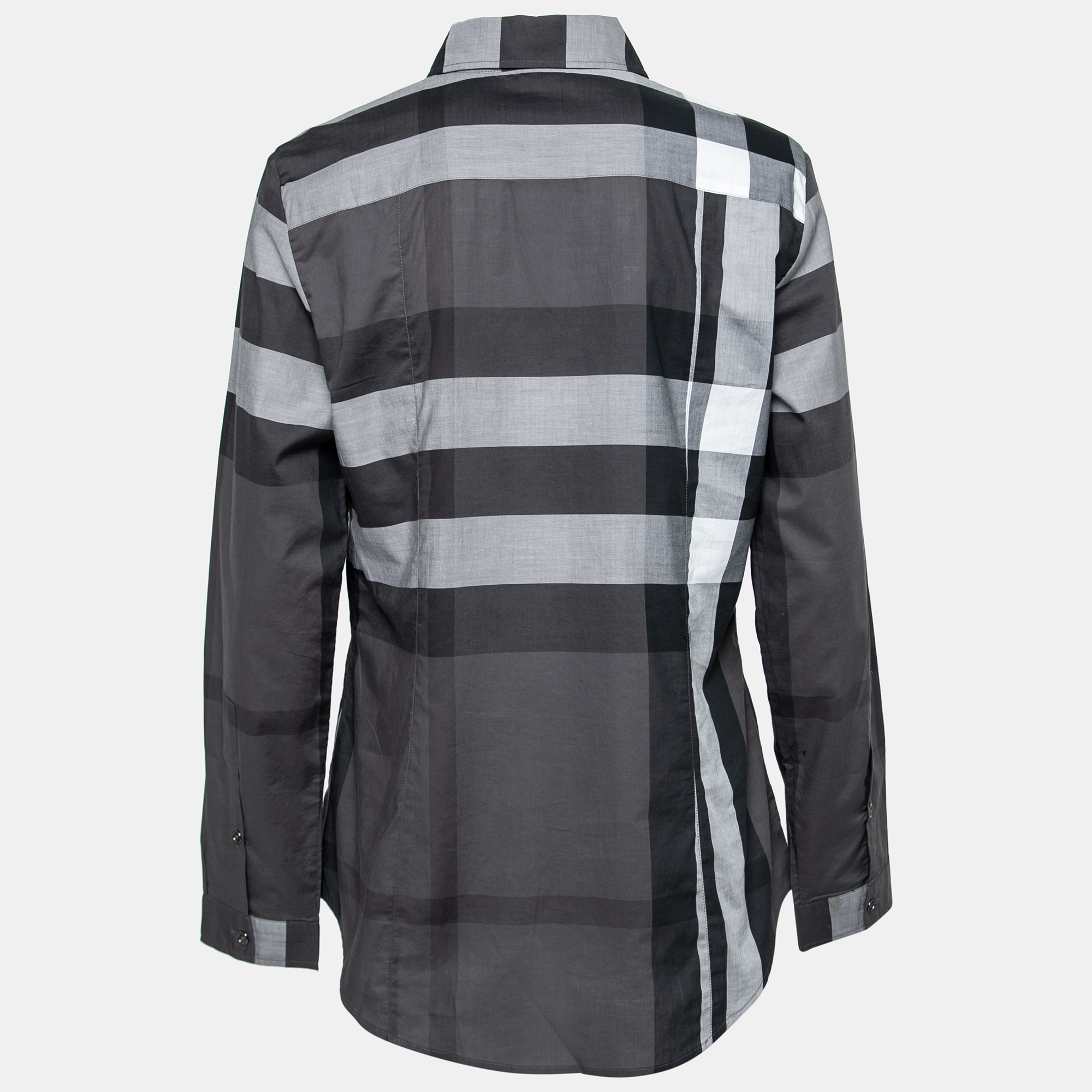 

Burberry Brit Grey Novacheck Cotton Button Front Shirt