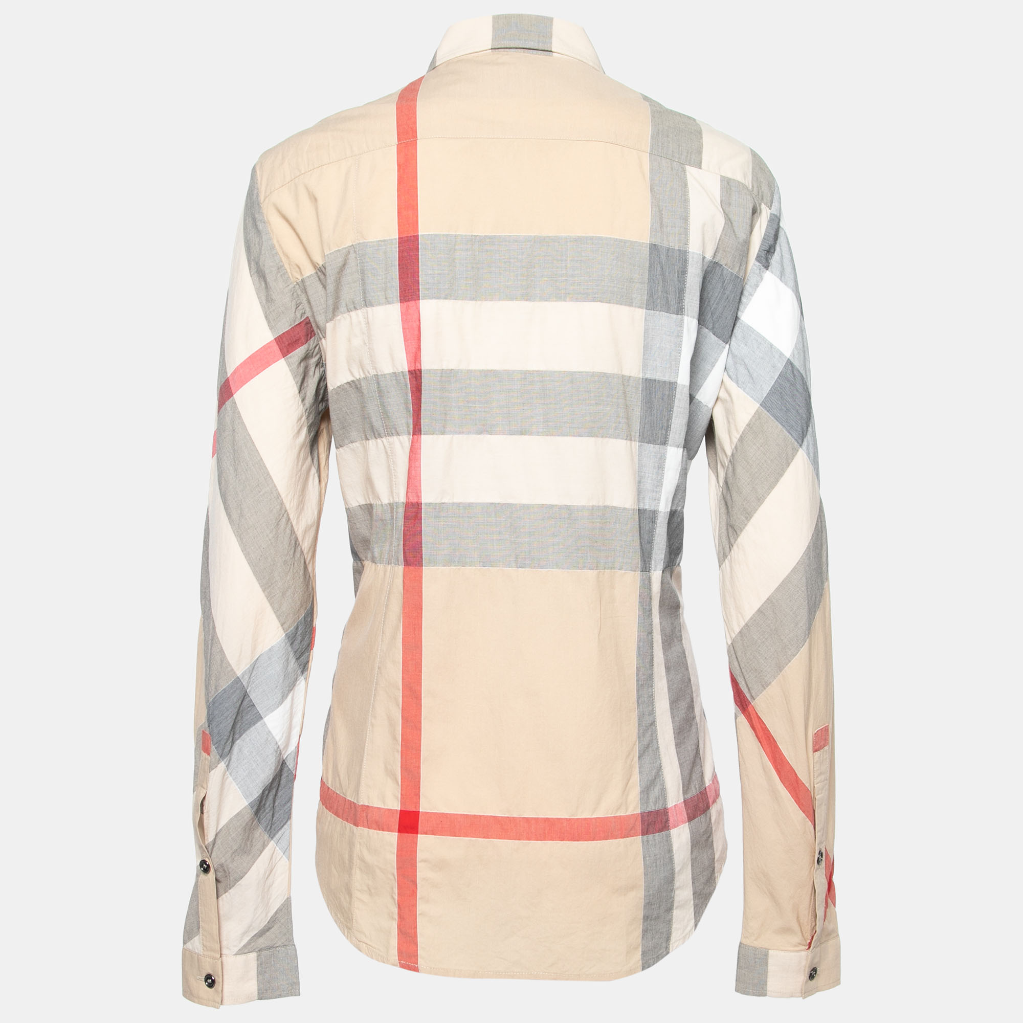 

Burberry Brit Beige Novacheck Cotton Button Front Shirt