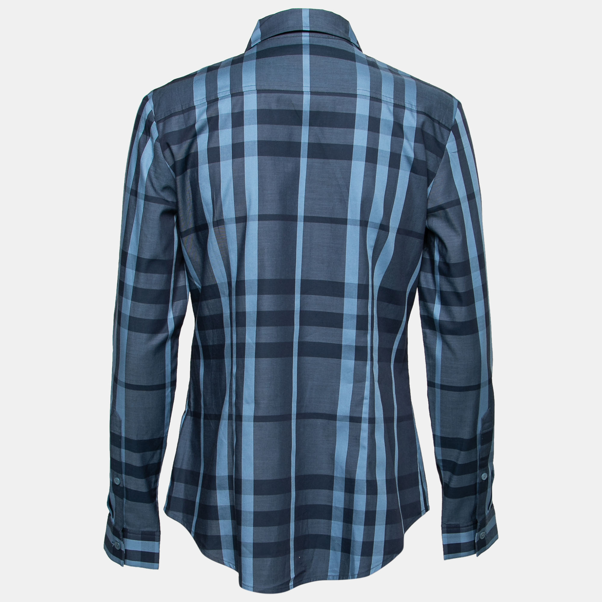 

Burberry Brit Blue Nova Check Cotton Long-Sleeve Shirt