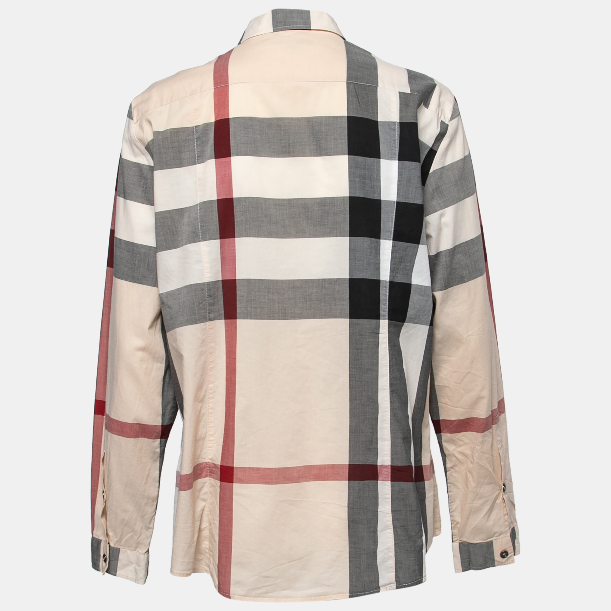 

Burberry Brit Beige Nova Checked Cotton Button Front Shirt