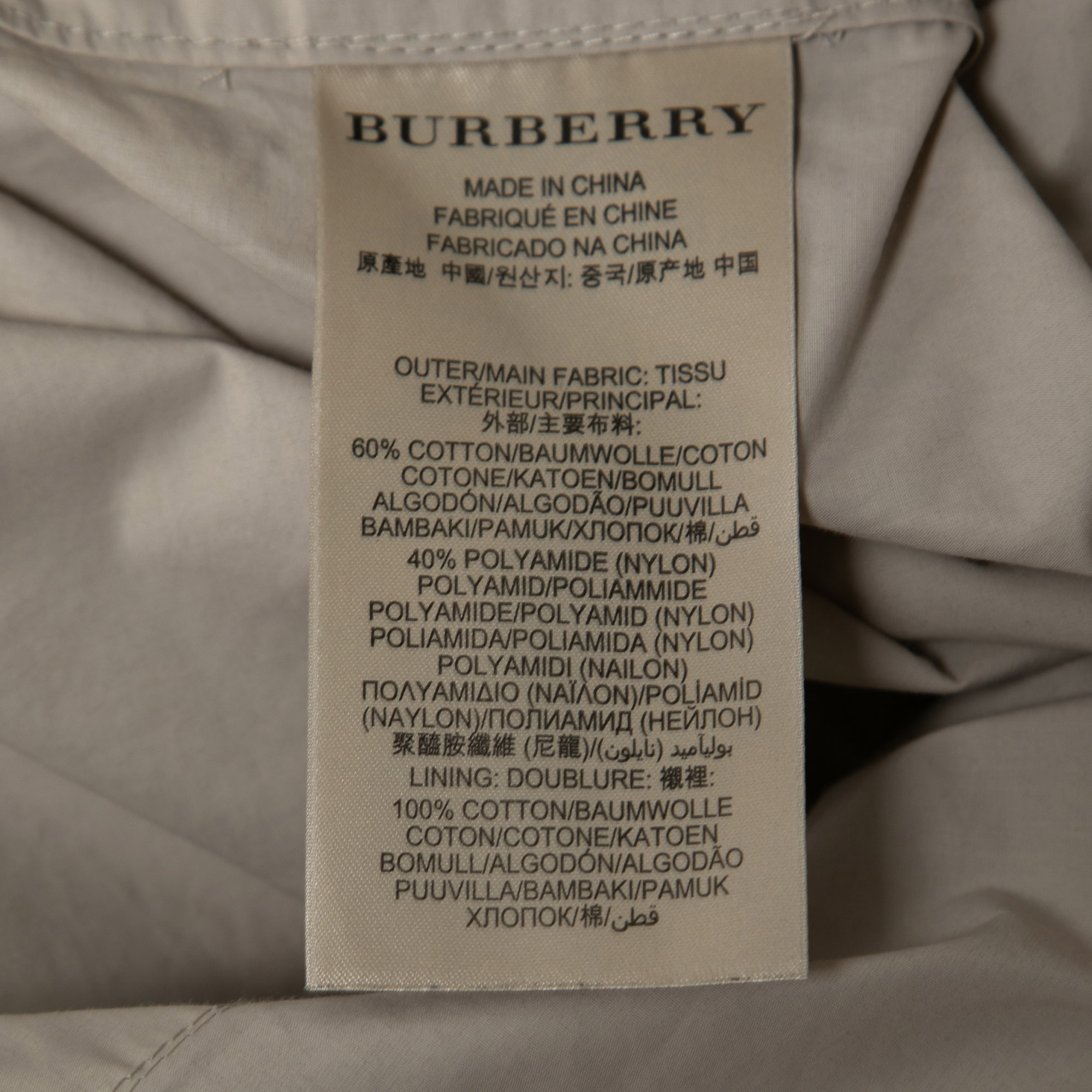 Burberry Brit Beige Cotton Belted Trench Coat S Burberry Brit | TLC