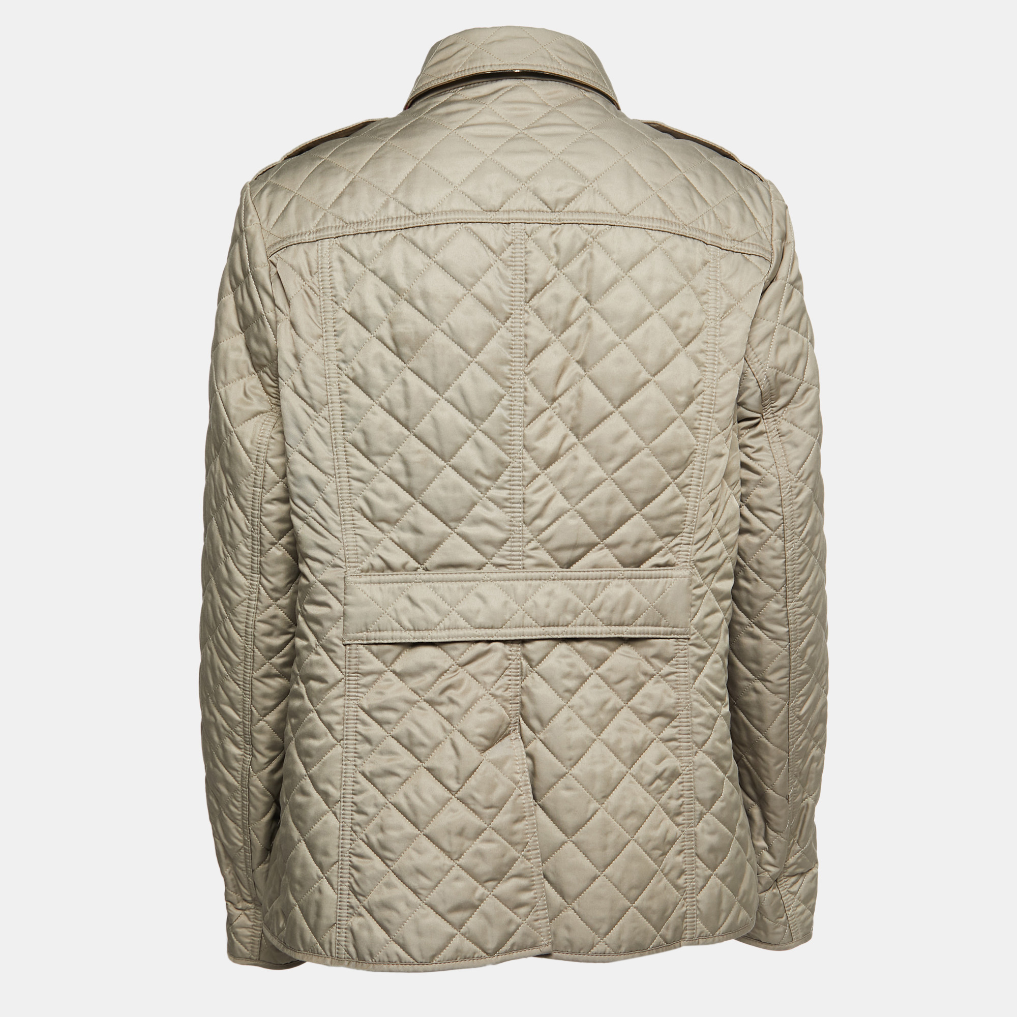 

Burberry Brit Beige Synthetic Diamond Quilted Jacket