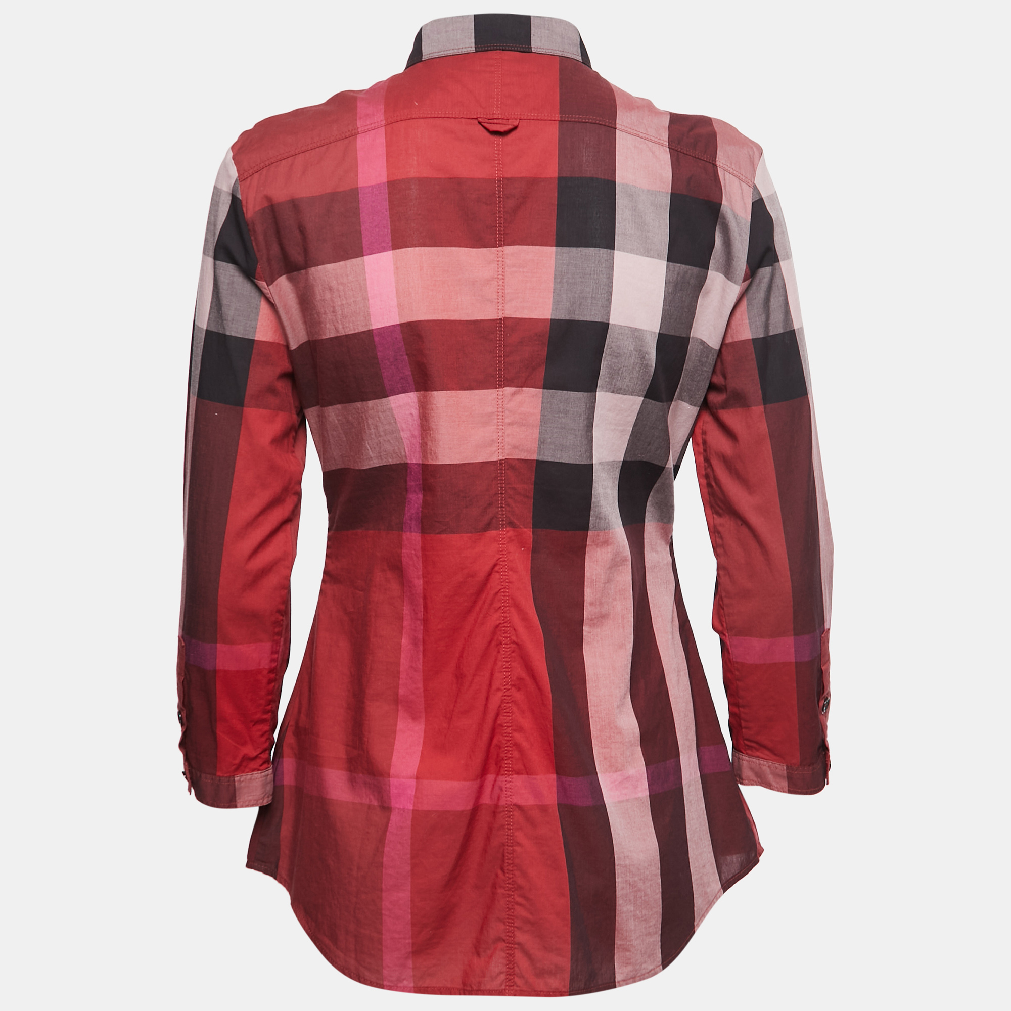 

Burberry Brit Red Checked Cotton Button Front Shirt