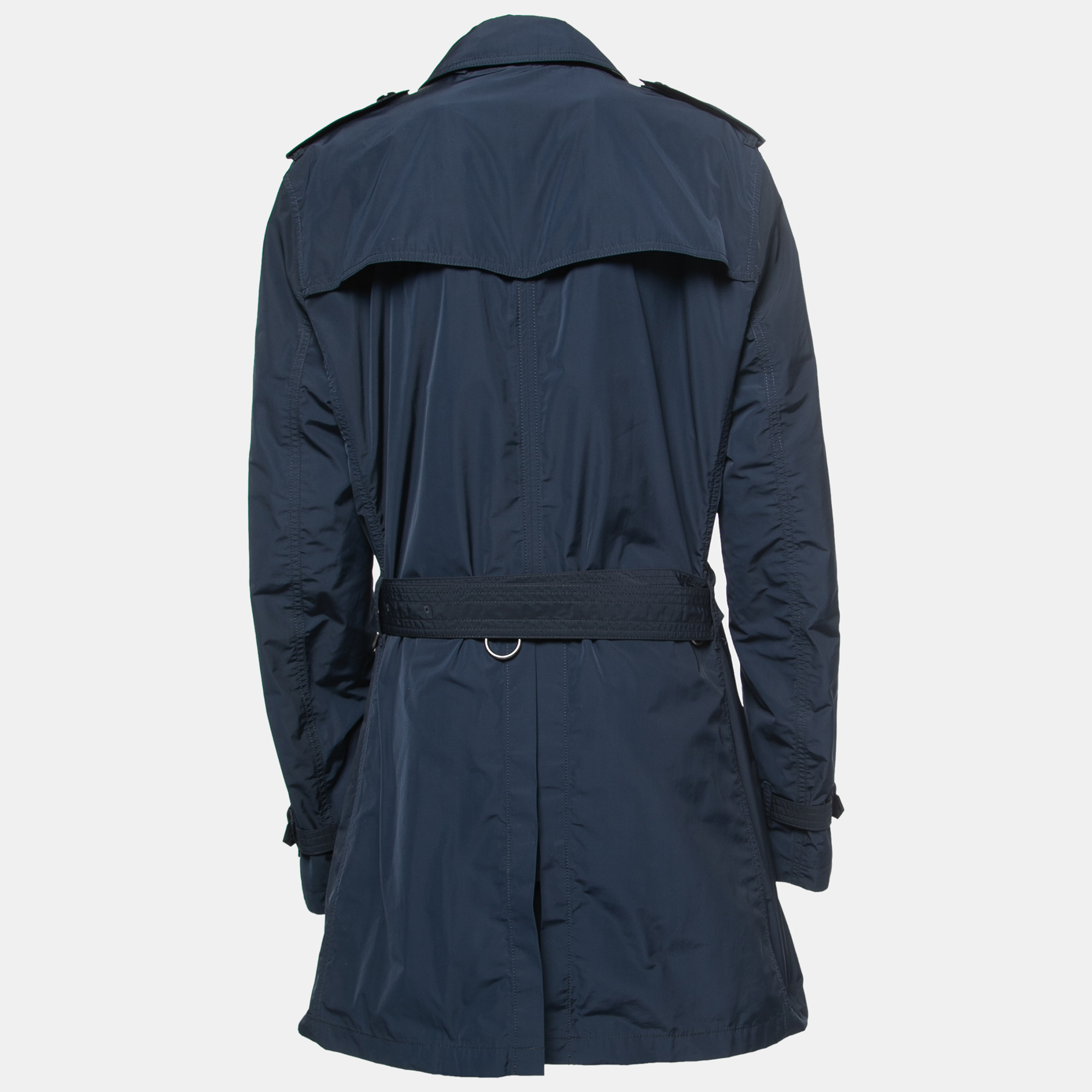 

Burberry Brit Navy Blue Double-Breasted Belted Trenchcoat