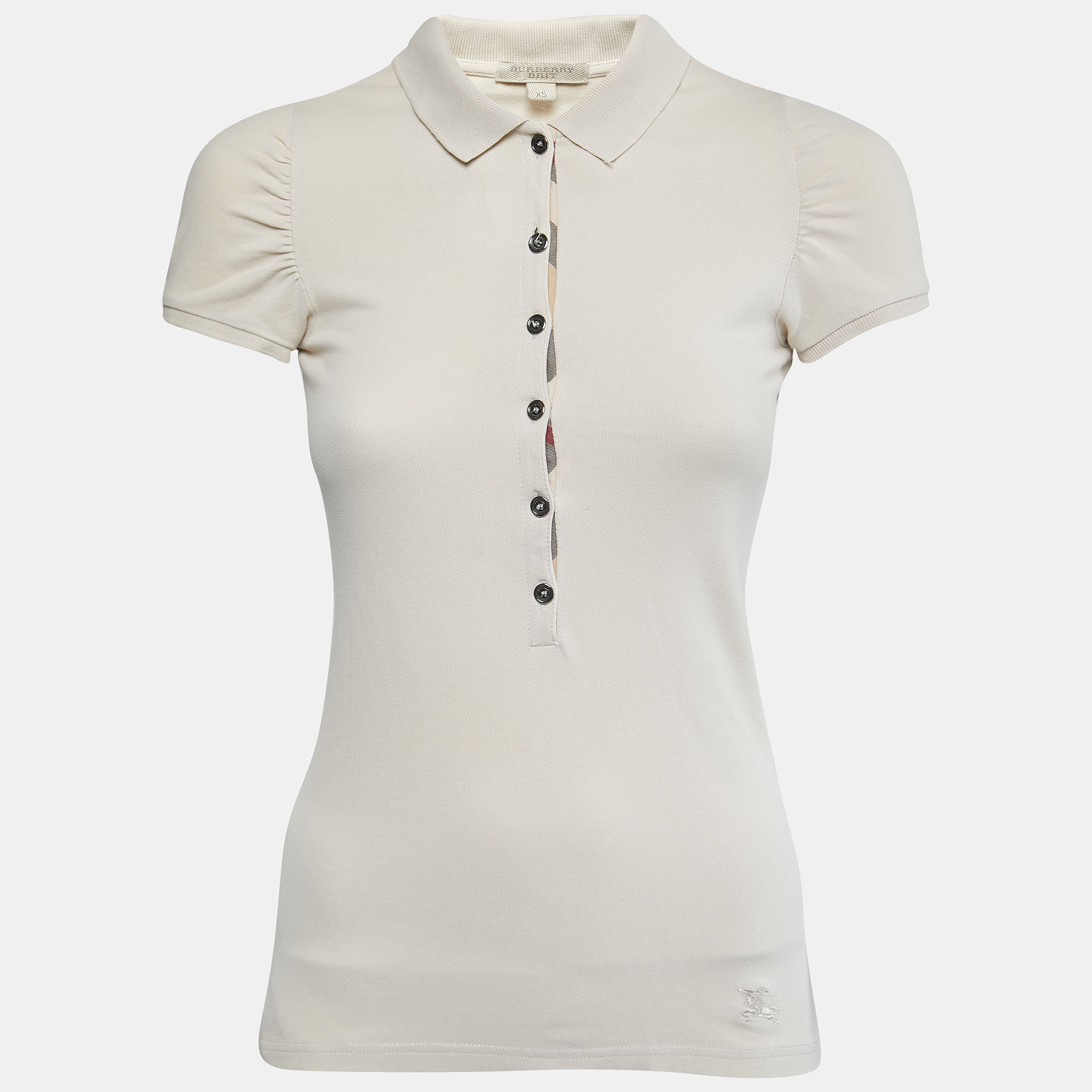 

Burberry Brit Beige Cotton Pique Polo T-Shirt XS