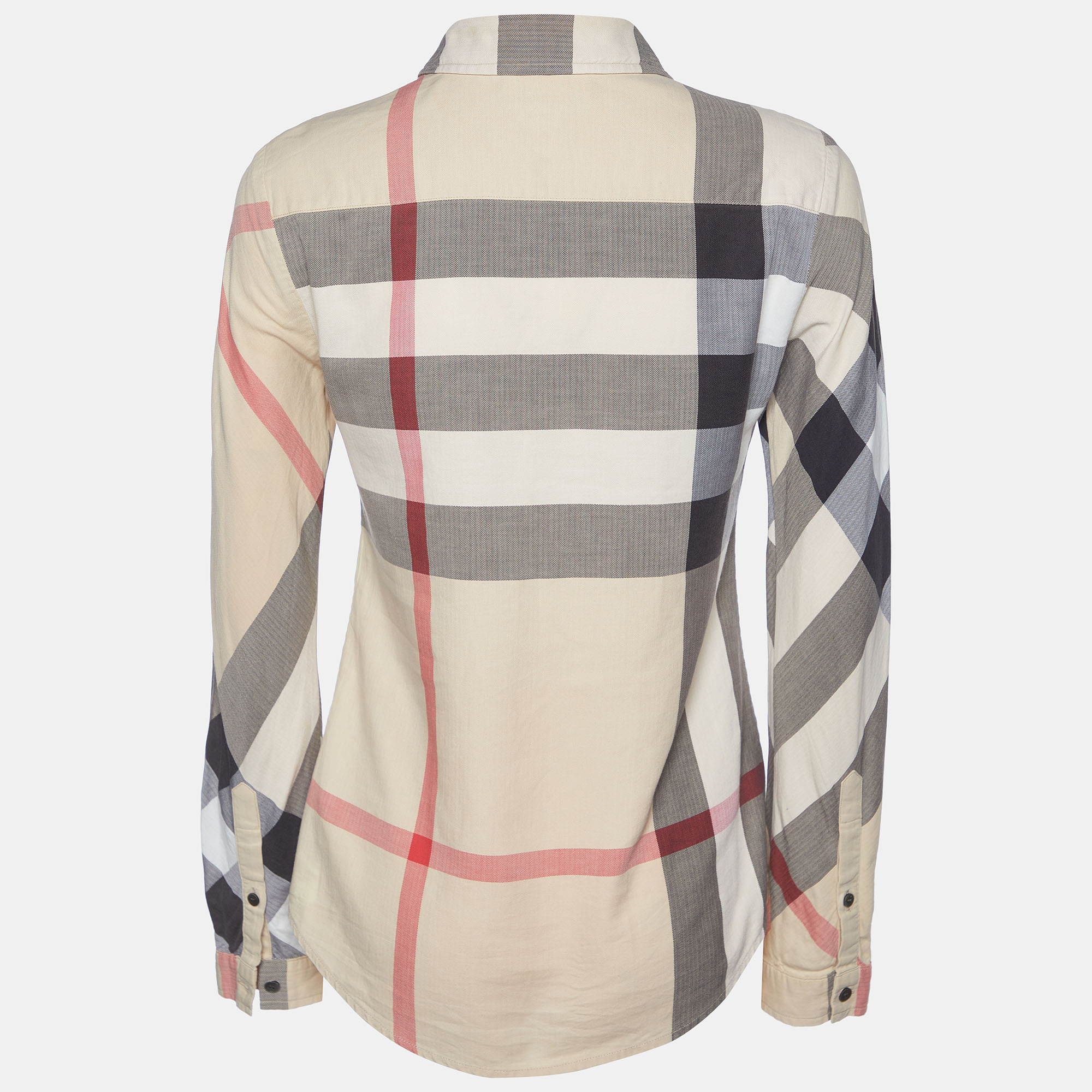 

Burberry Brit Beige Nova Checked Cotton Button Front Shirt